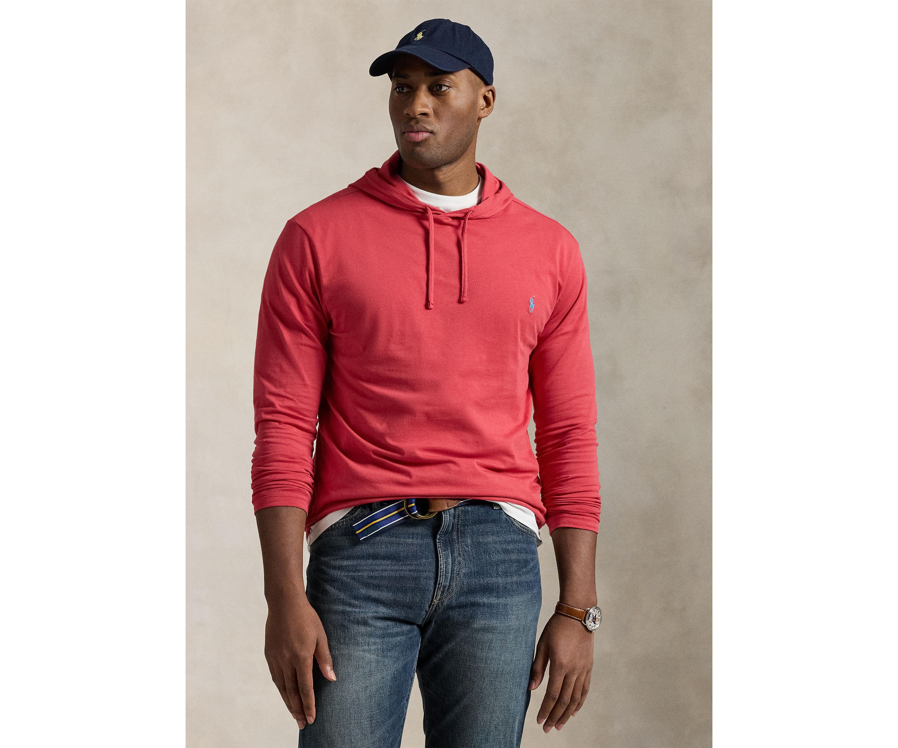 Big & Tall Jersey Hooded T-Shirt