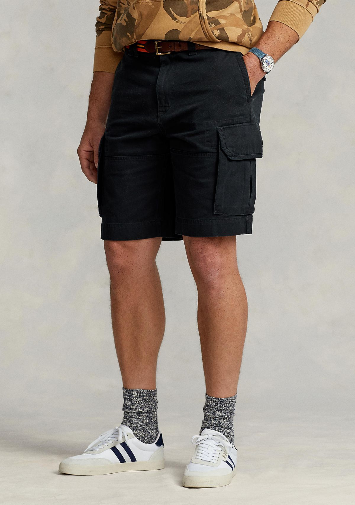 Big & Tall Relaxed Fit Slub Twill Cargo Shorts