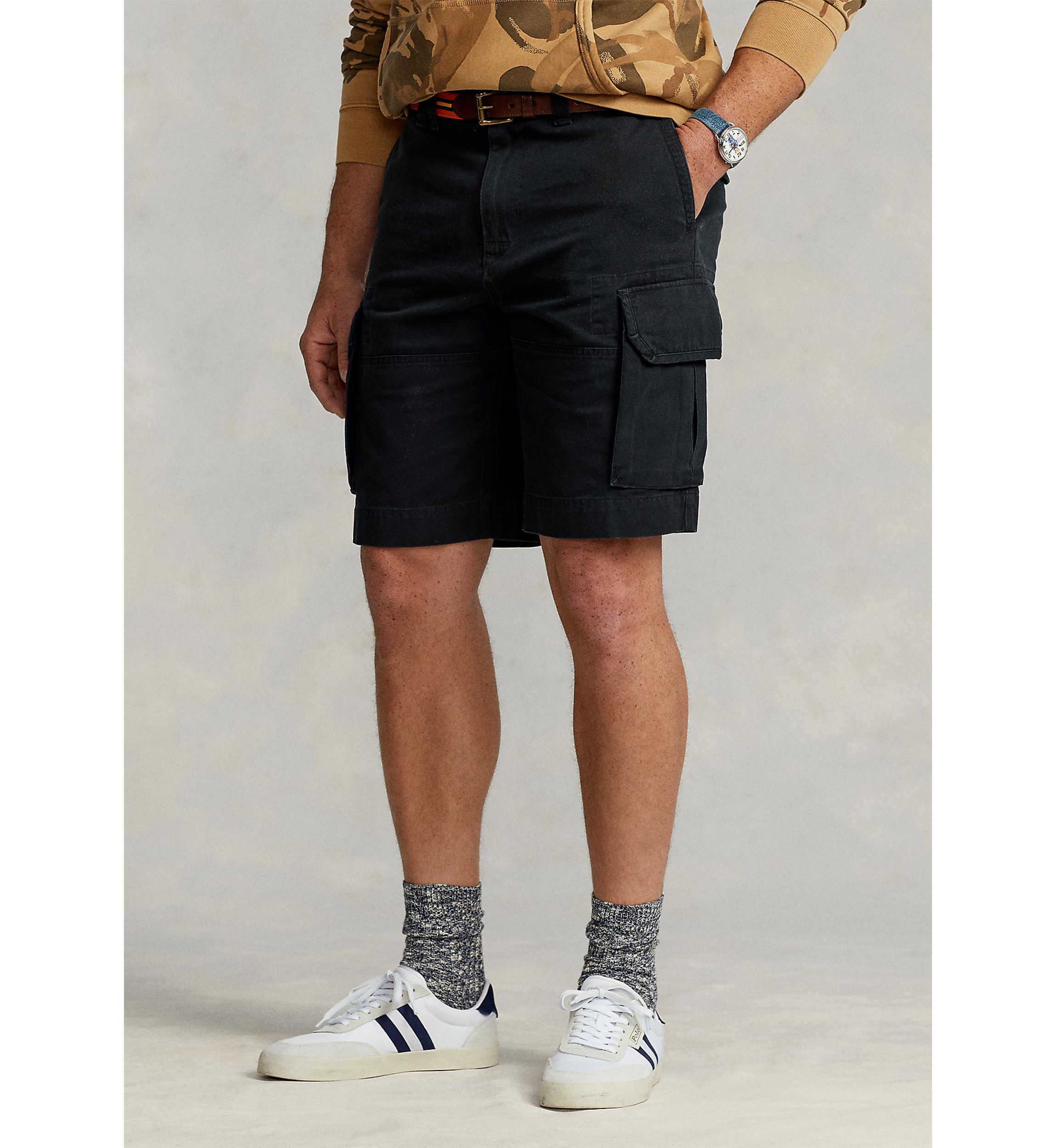 Big & Tall Relaxed Fit Slub Twill Cargo Shorts