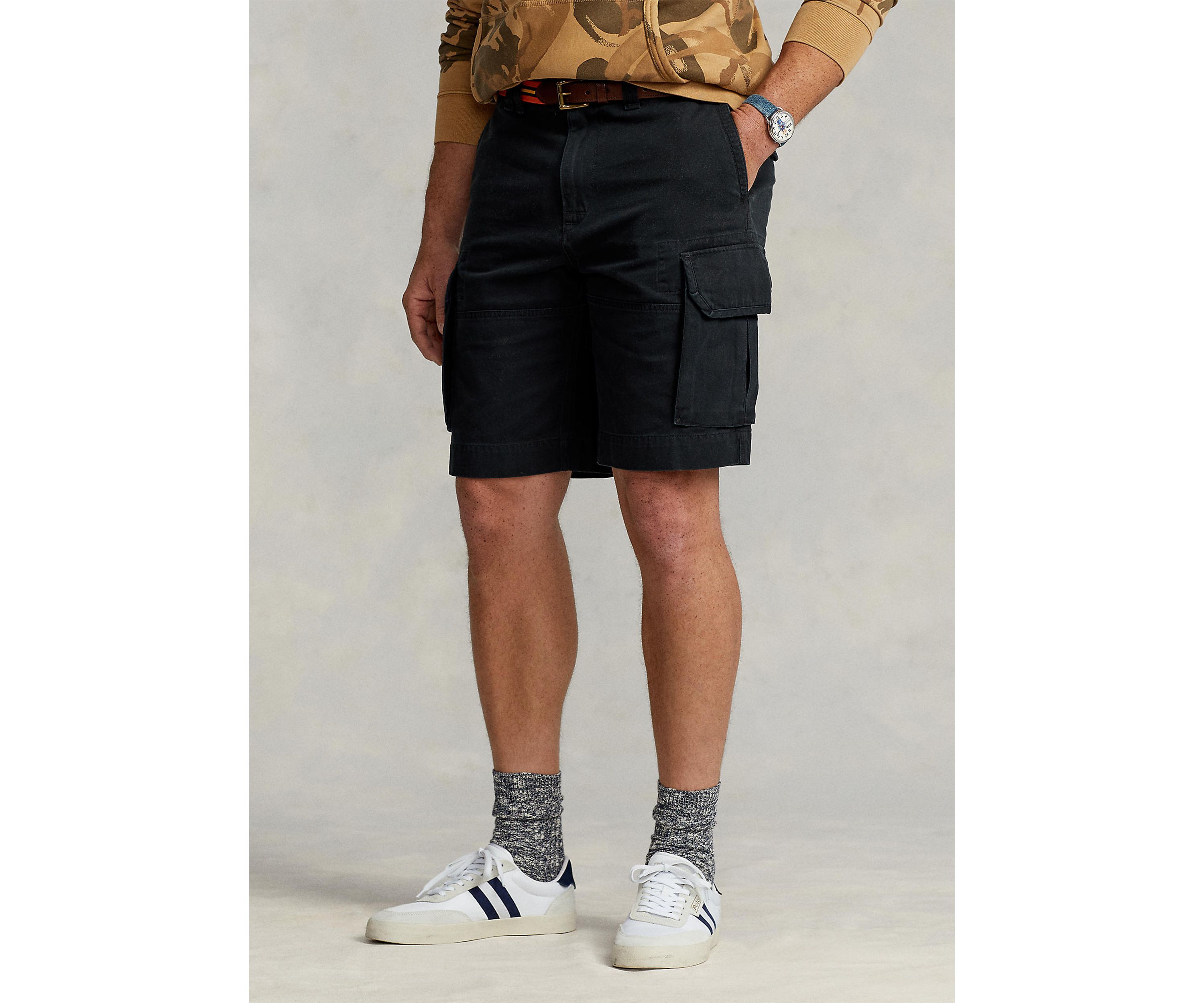 Big & Tall Relaxed Fit Slub Twill Cargo Shorts