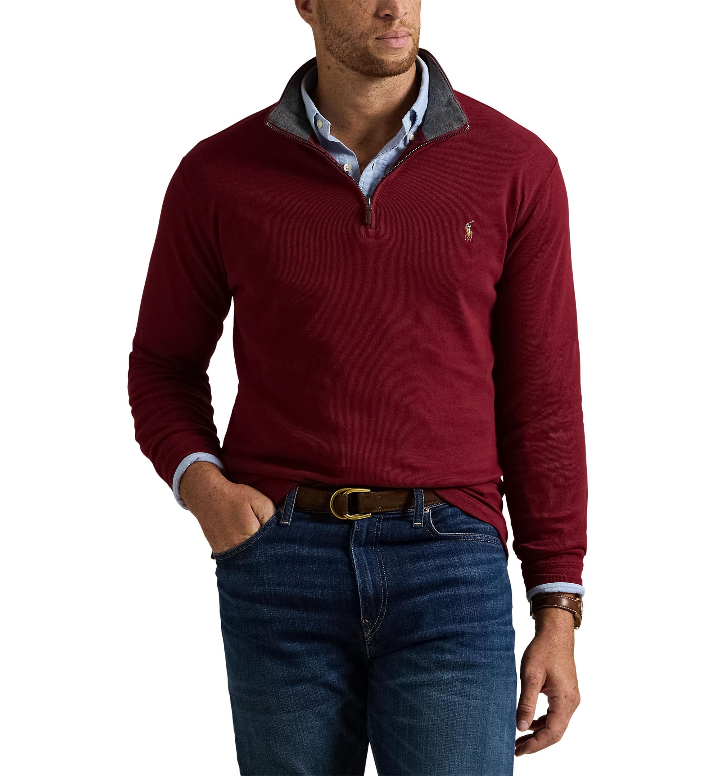 Big & Tall Estate-Rib Quarter-Zip Pullover
