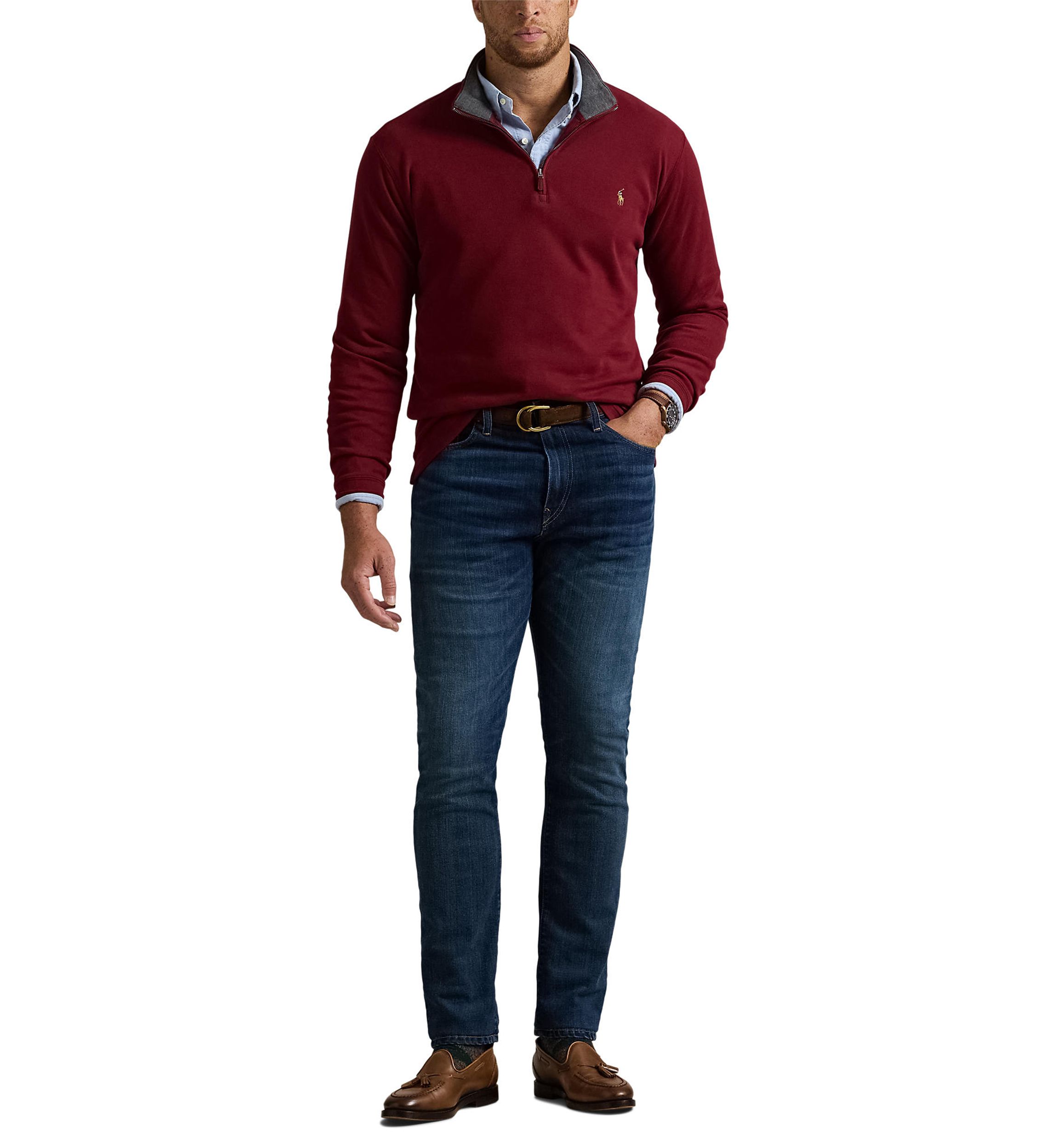 Big & Tall Estate-Rib Quarter-Zip Pullover