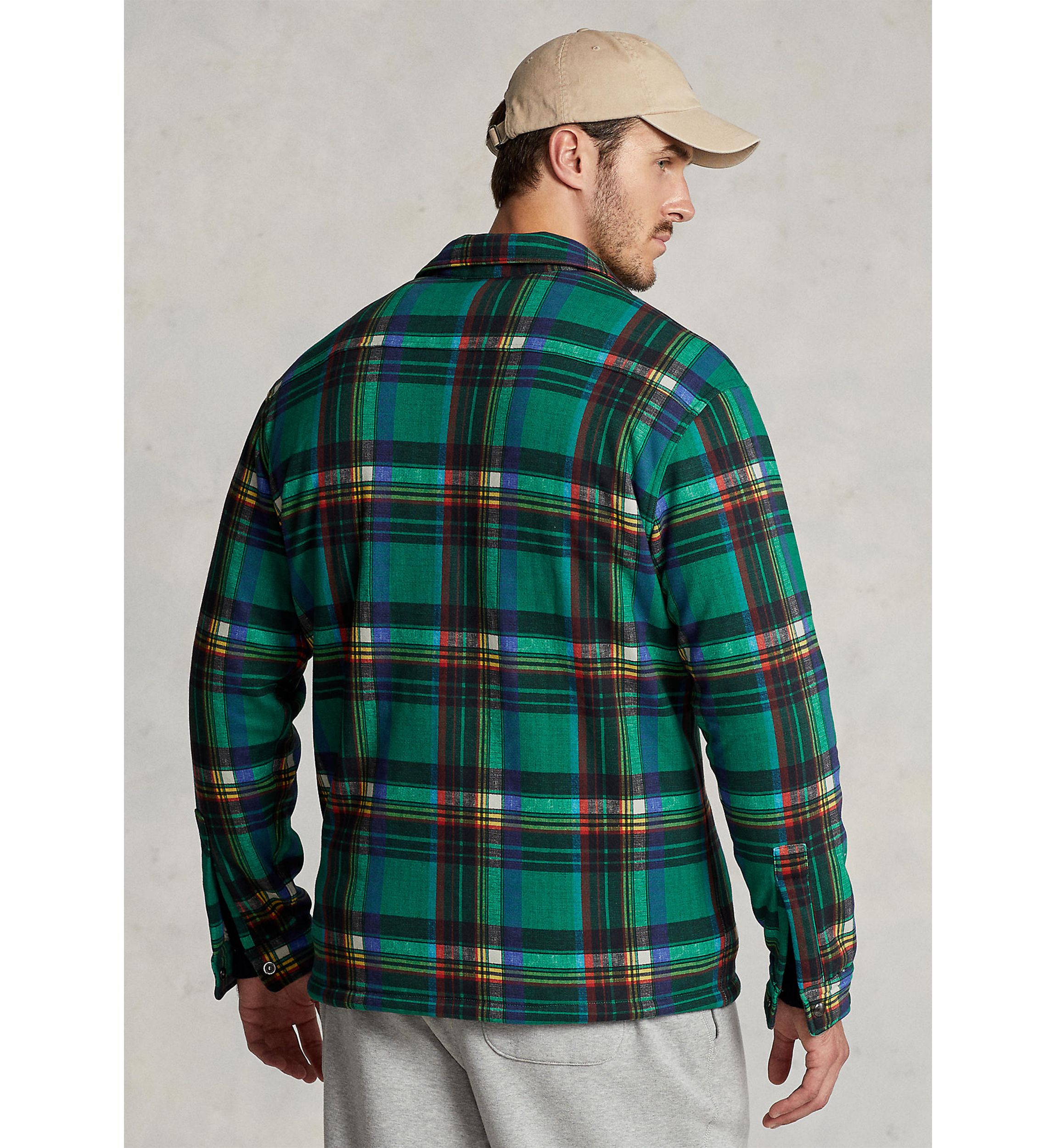 Big & Tall Plaid Fleece Shirt Jacket