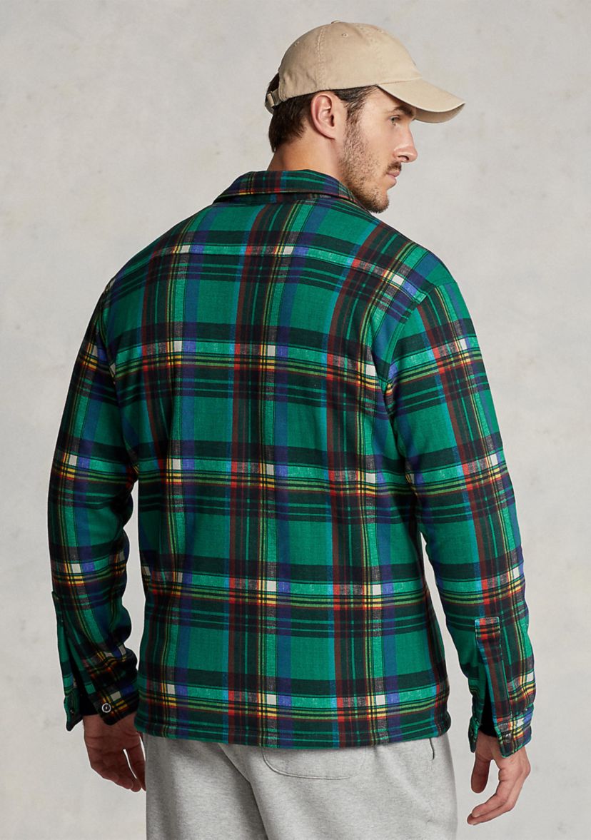 Big & Tall Plaid Fleece Shirt Jacket