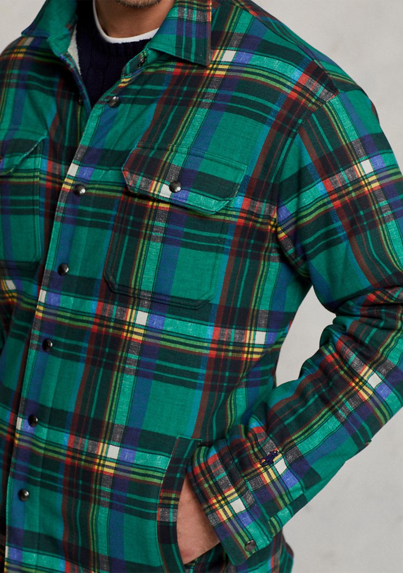 Big & Tall Plaid Fleece Shirt Jacket