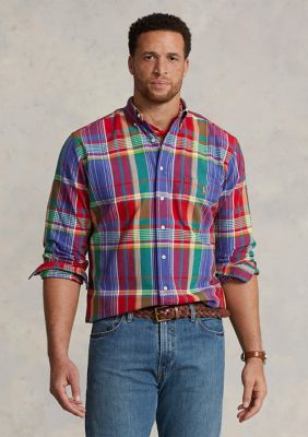 Polo Ralph Lauren Big & Tall Plaid Oxford Shirt | belk