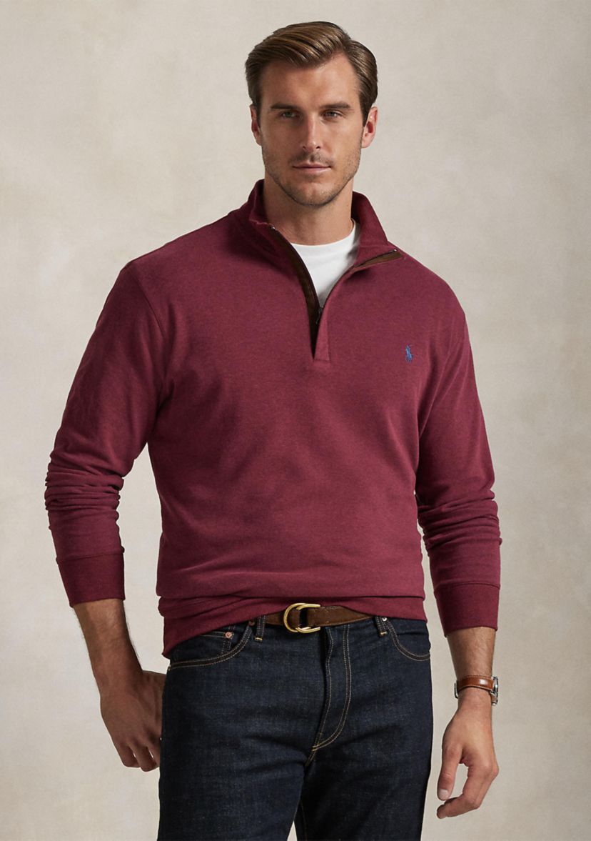Big & Tall Luxury Jersey 1/4 Zip Pullover