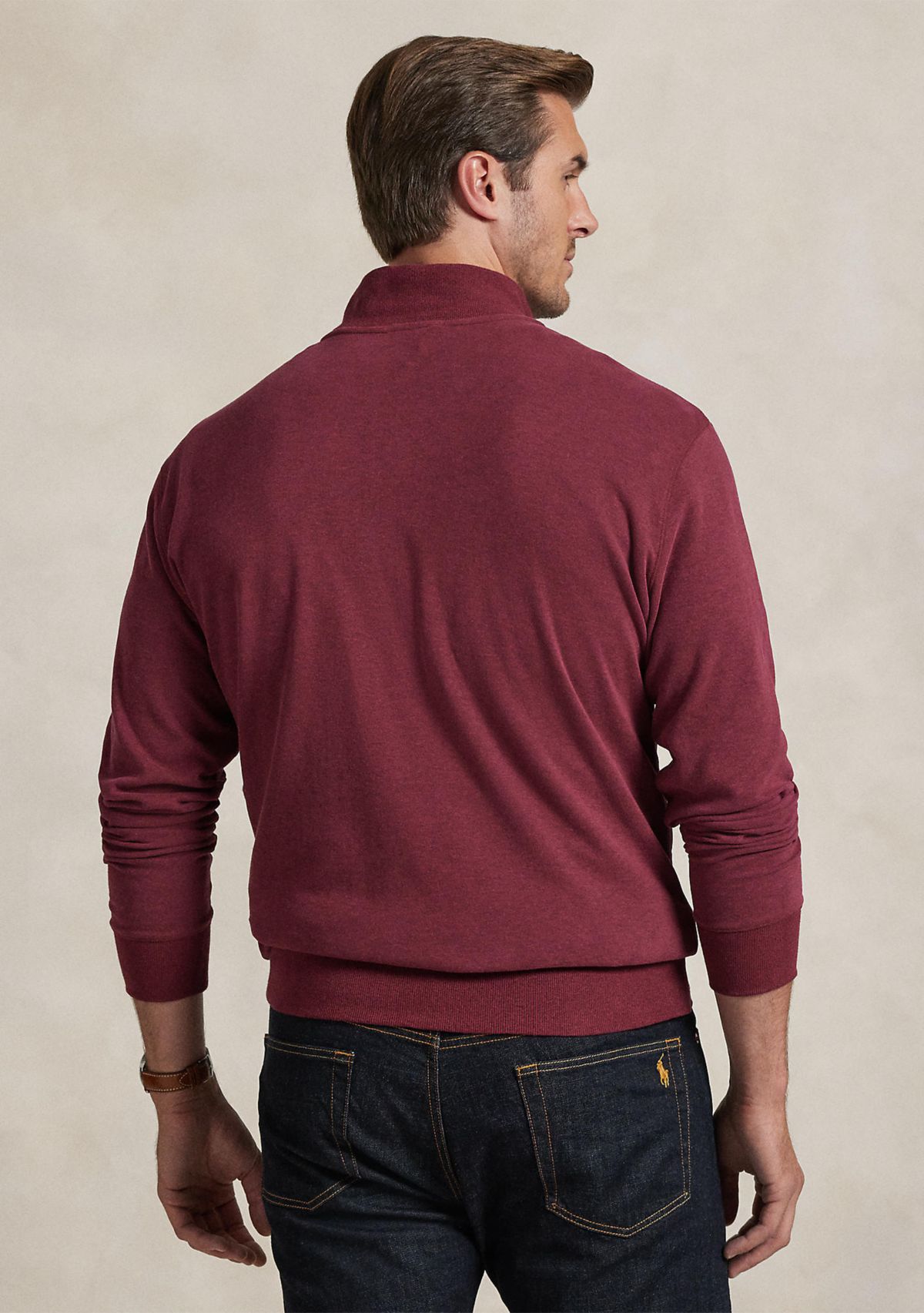 Big & Tall Luxury Jersey 1/4 Zip Pullover