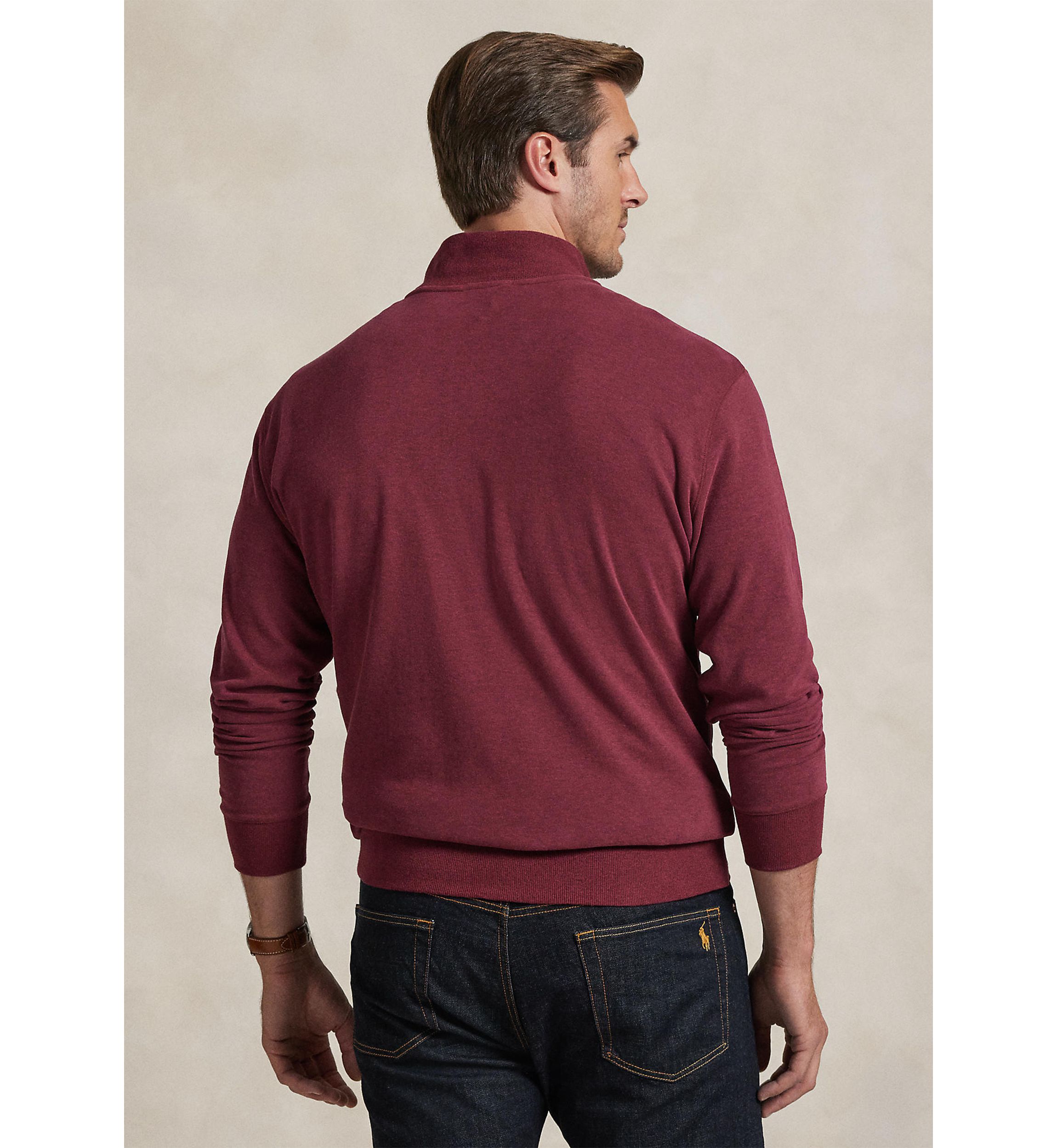 Big & Tall Luxury Jersey 1/4 Zip Pullover