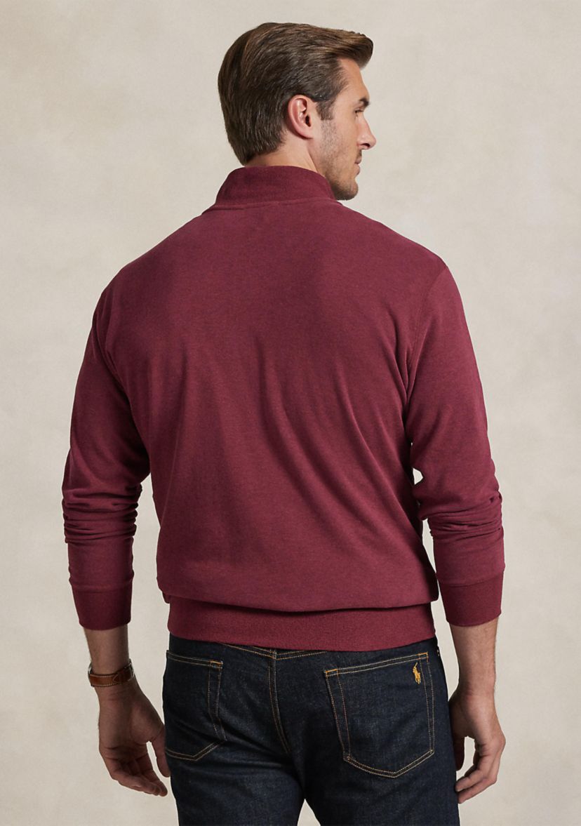 Big & Tall Luxury Jersey 1/4 Zip Pullover