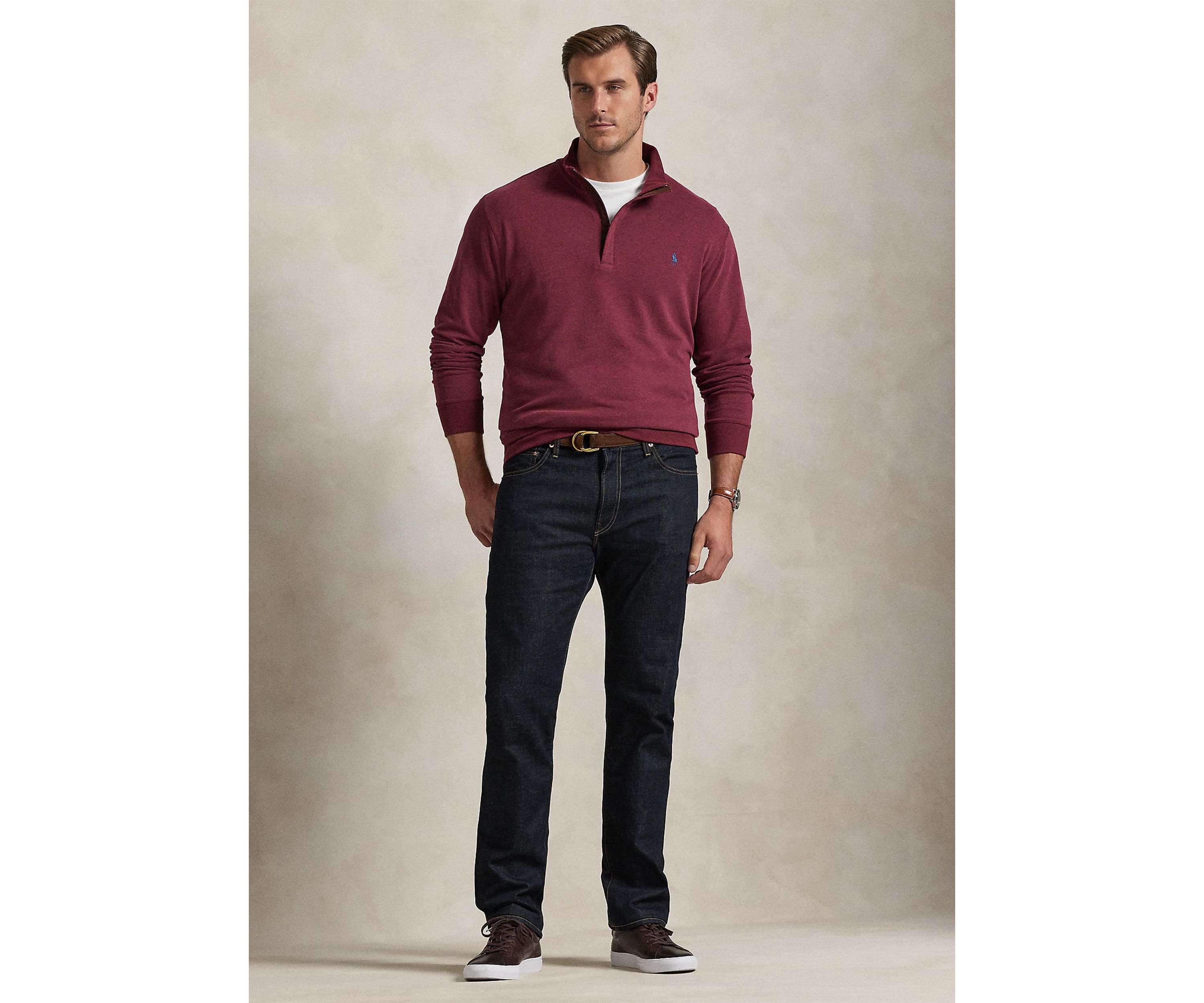Big & Tall Luxury Jersey 1/4 Zip Pullover
