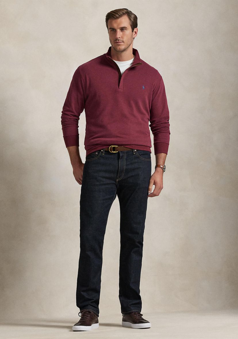 Big & Tall Luxury Jersey 1/4 Zip Pullover