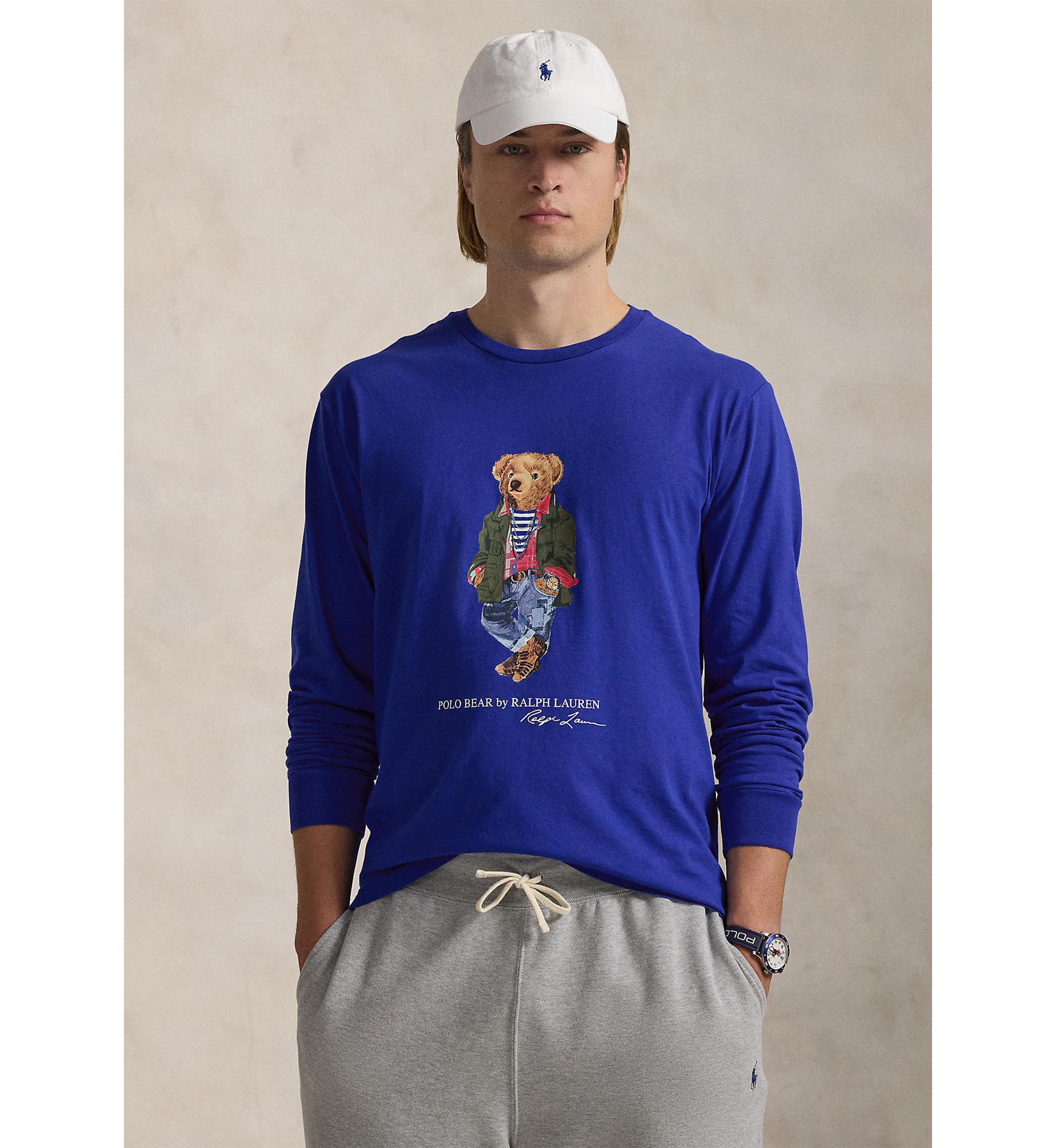 Big & Tall Polo Bear Jersey Long Sleeve Graphic T-Shirt