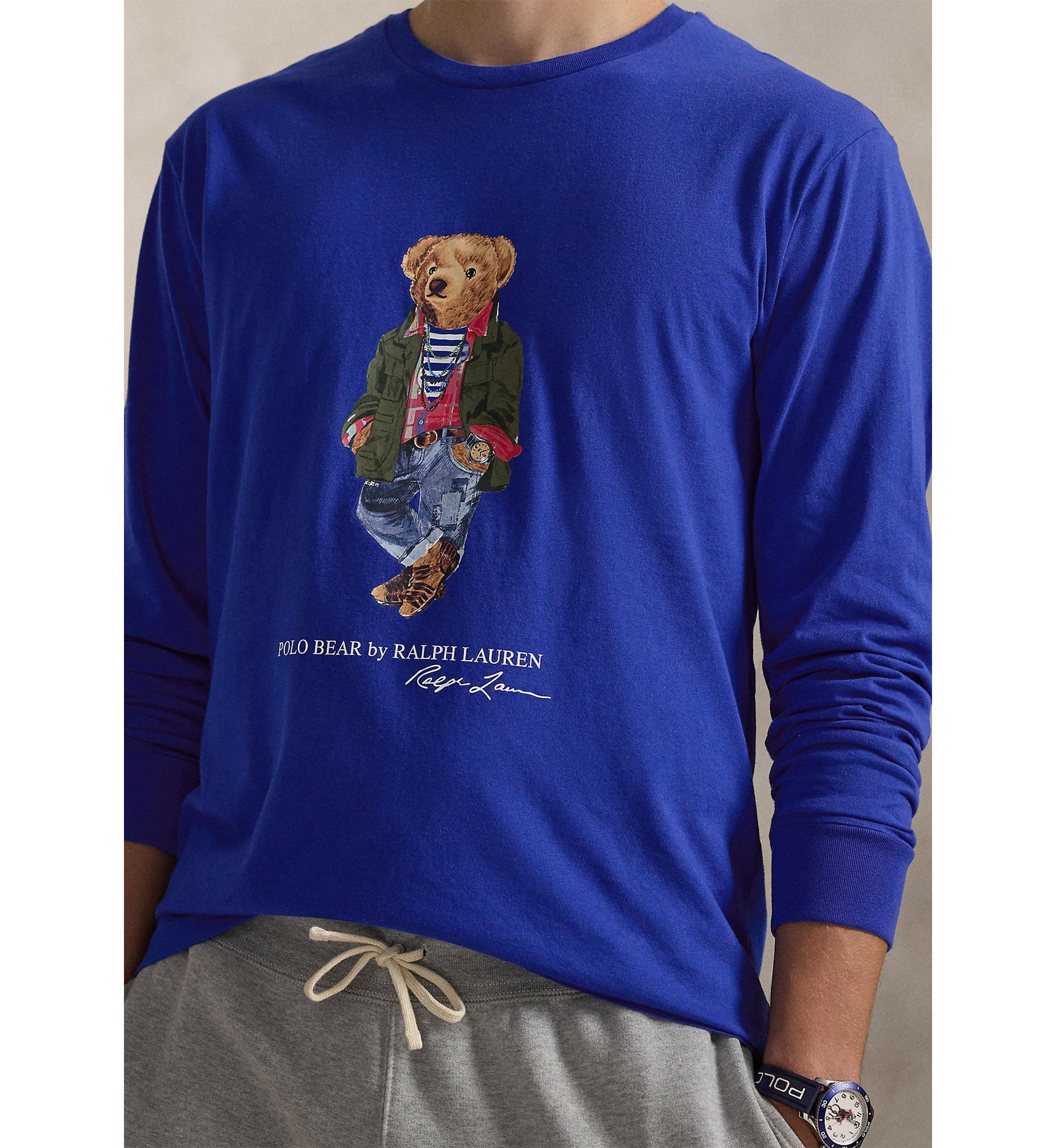 Big & Tall Polo Bear Jersey Long Sleeve Graphic T-Shirt