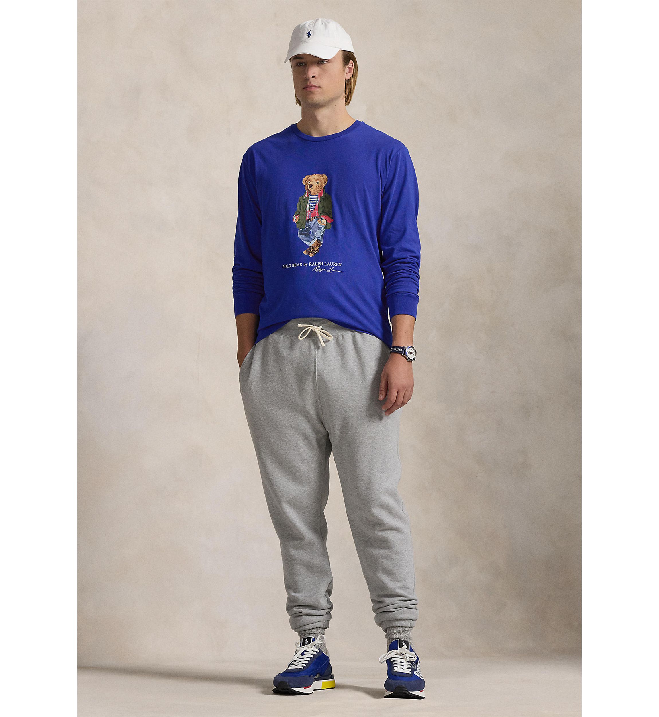 Big & Tall Polo Bear Jersey Long Sleeve Graphic T-Shirt