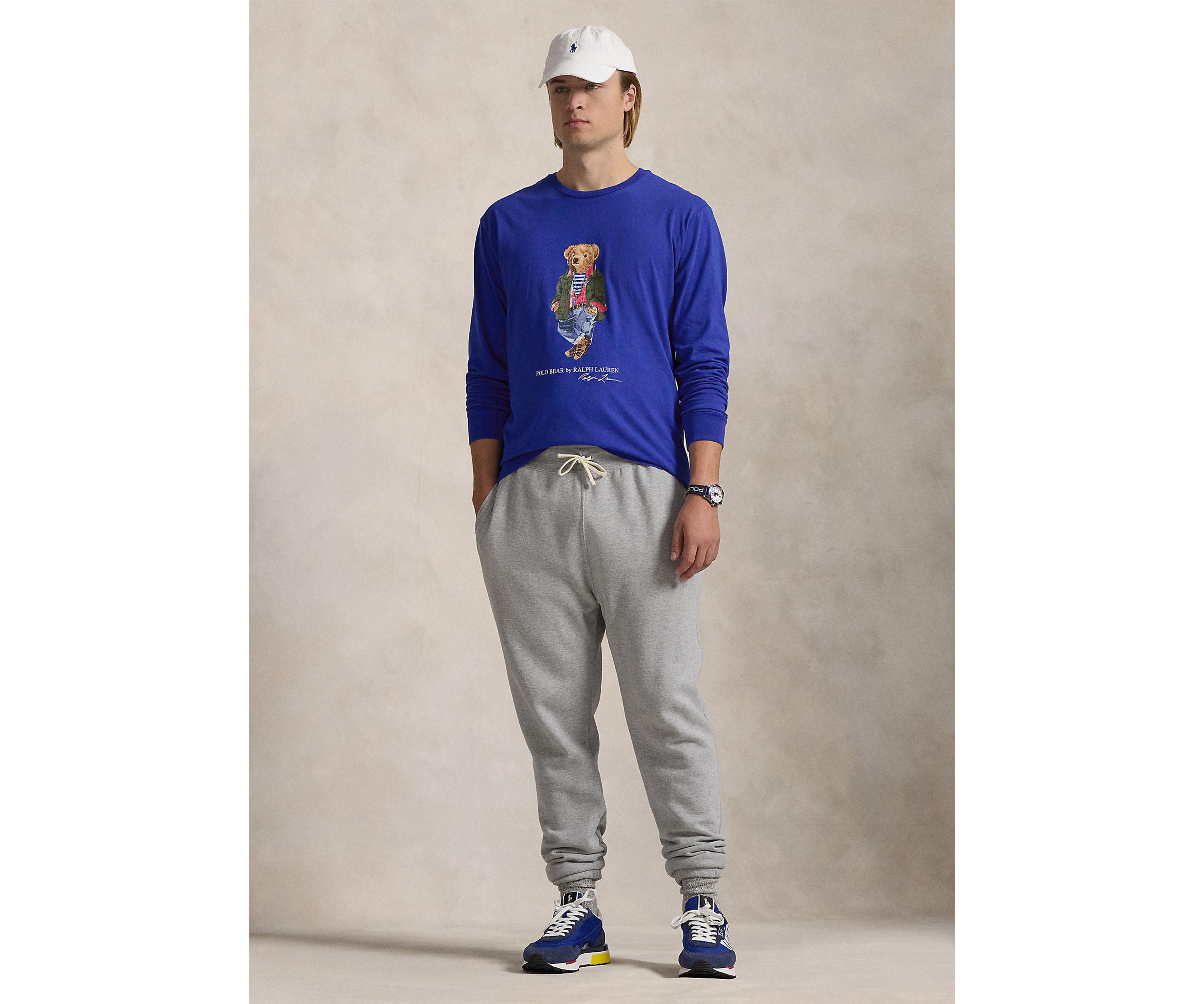 Big & Tall Polo Bear Jersey Long Sleeve Graphic T-Shirt