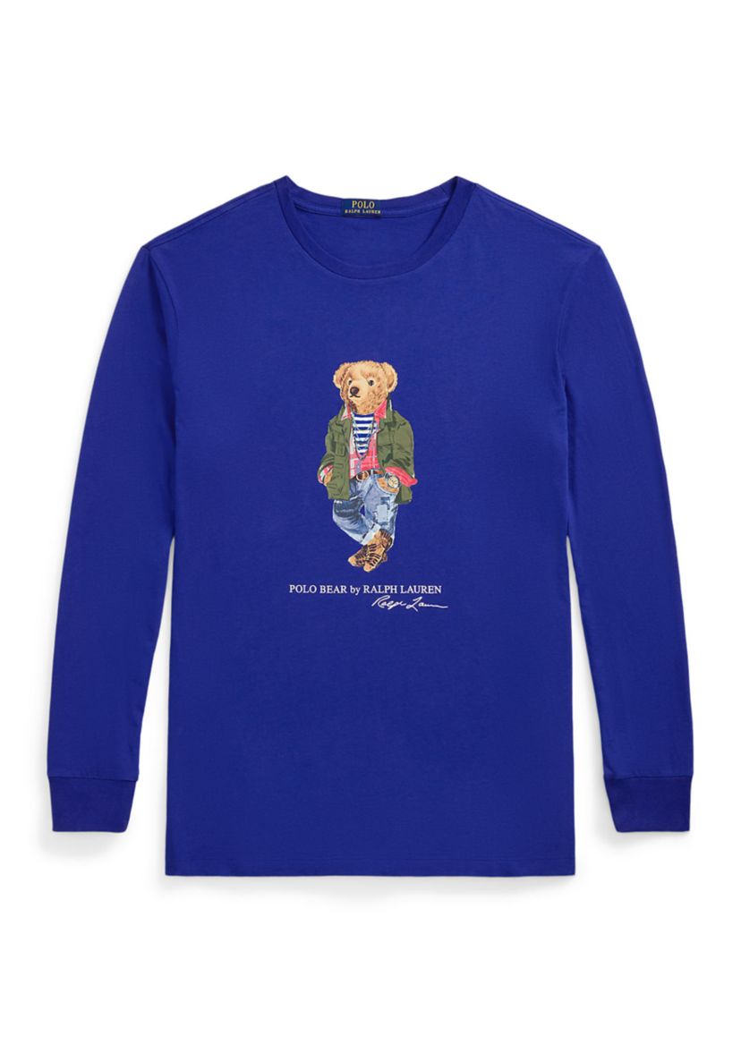 Big & Tall Polo Bear Jersey Long Sleeve Graphic T-Shirt