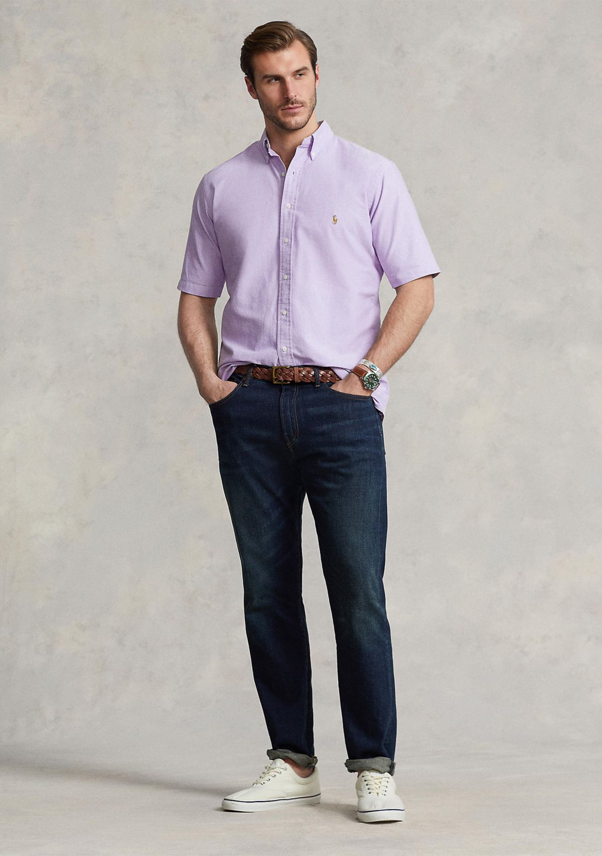 Big & Tall Short Sleeve Oxford Shirt
