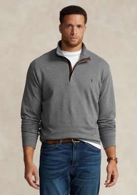 Polo Ralph Lauren Men's Big&Tall Jersey Quarter-Zip Pullover Expedition Dune 3xb