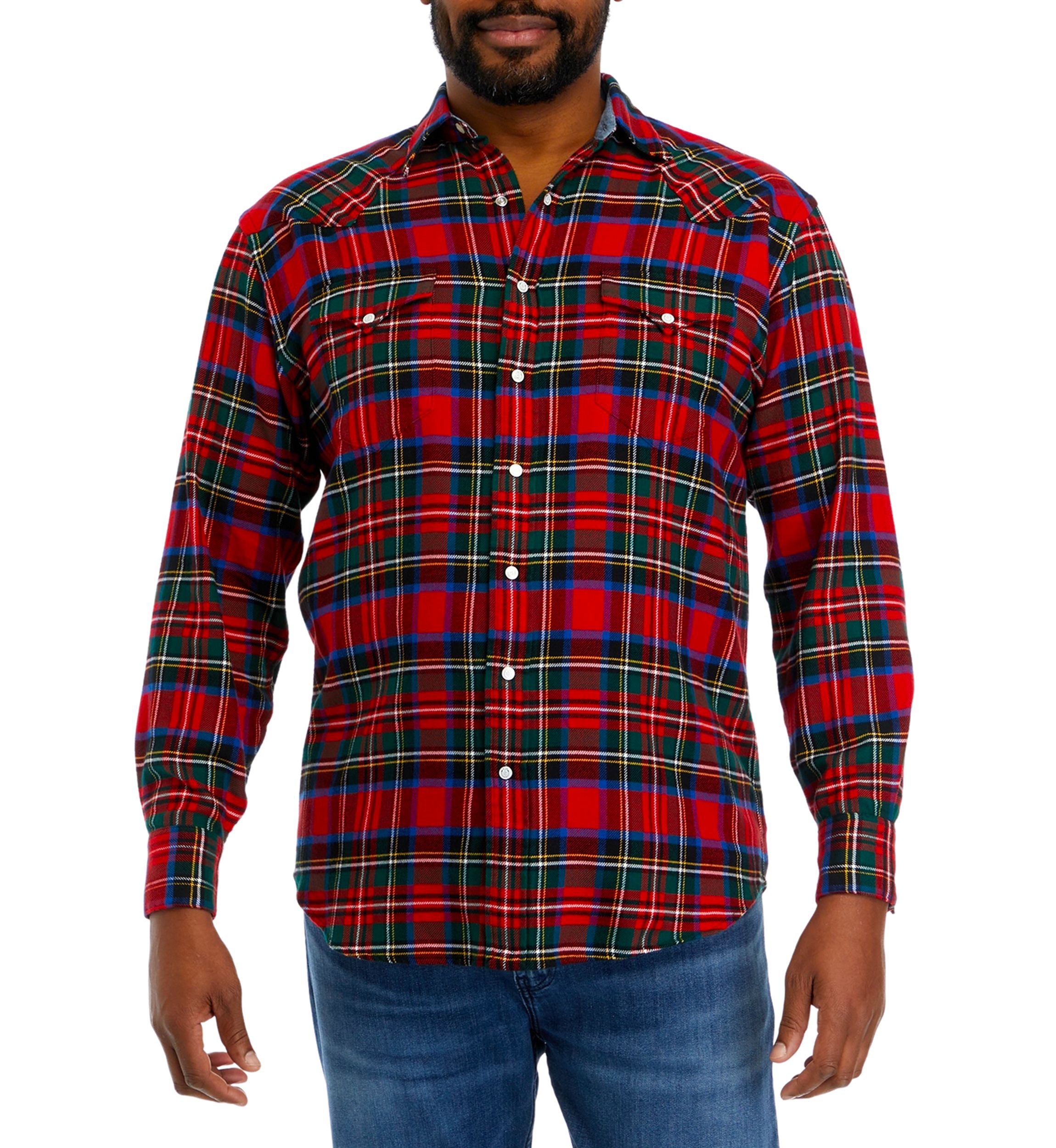 Big & Tall Holiday Woven Button Down Shirt