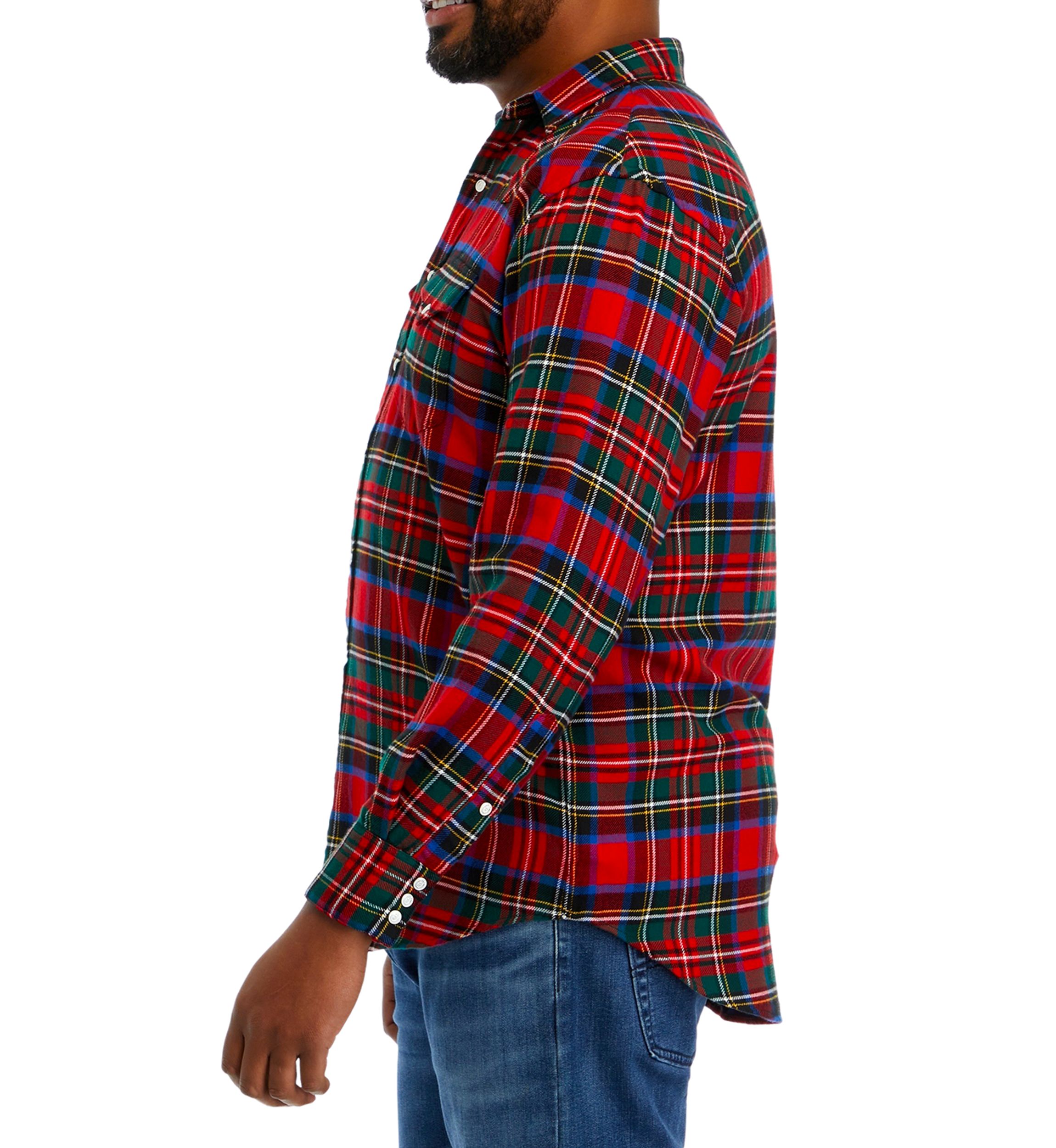 Big & Tall Holiday Woven Button Down Shirt
