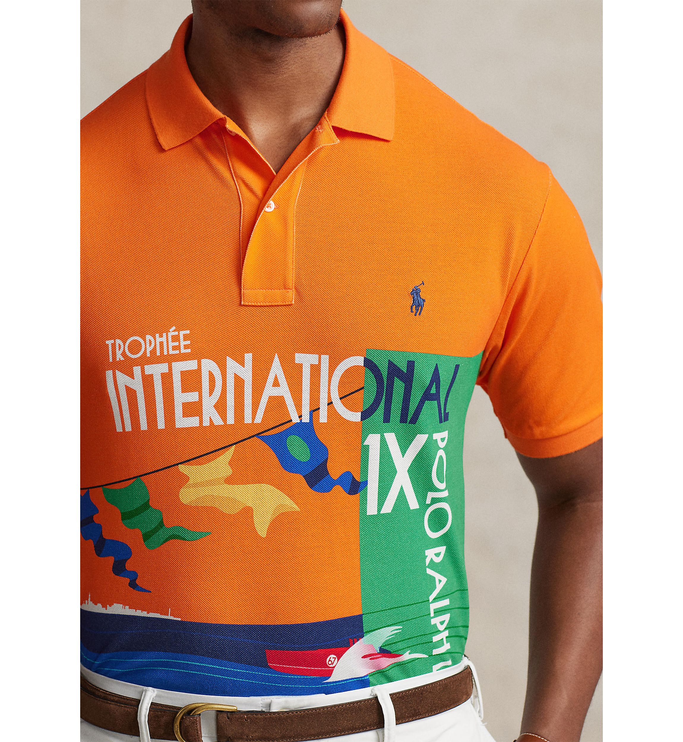 Big & Tall Mesh Graphic Polo Shirt