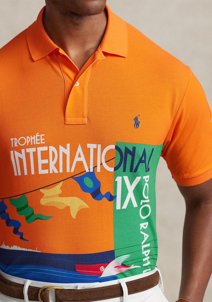 Big & Tall Mesh Graphic Polo Shirt