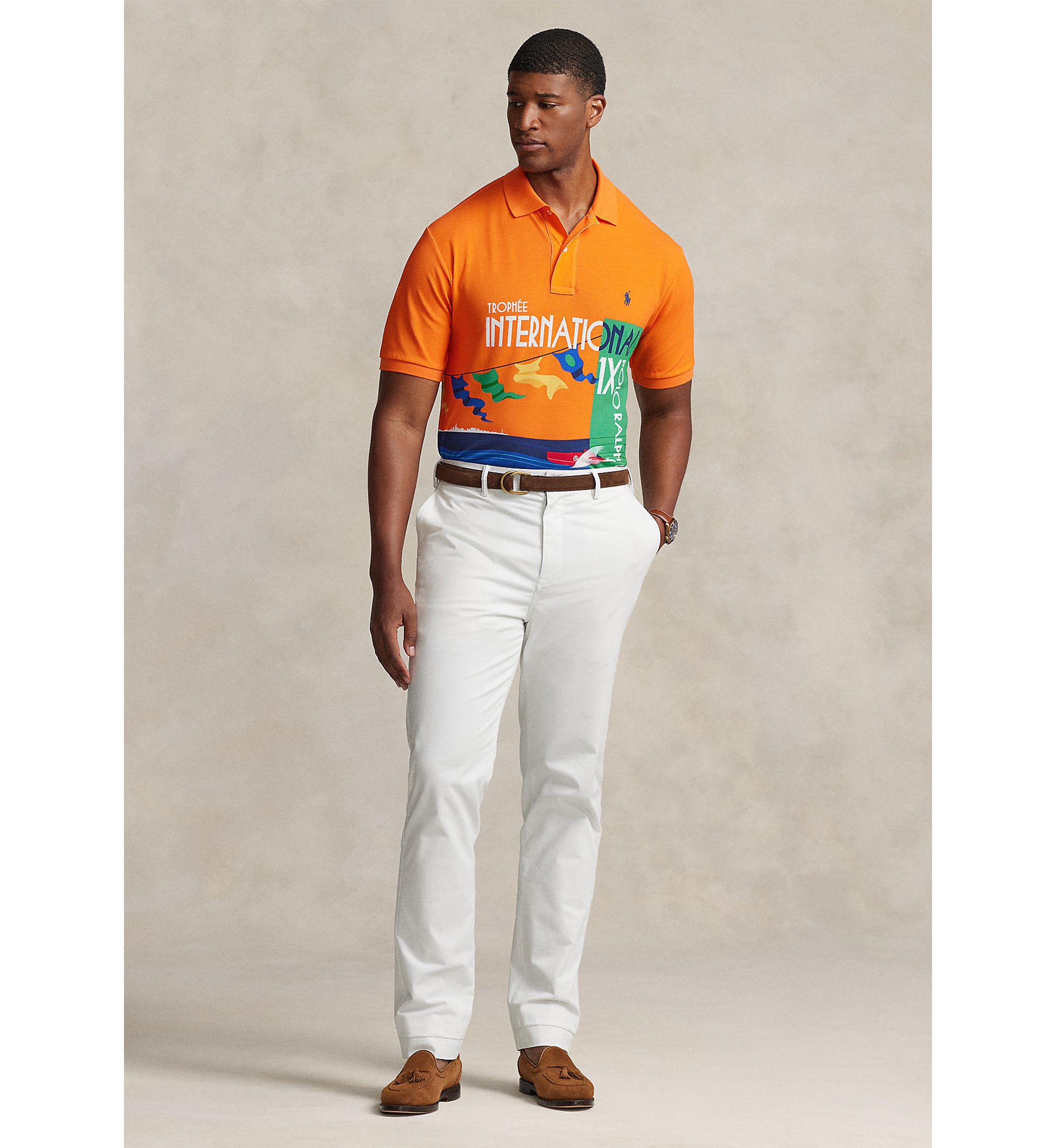 Big & Tall Mesh Graphic Polo Shirt