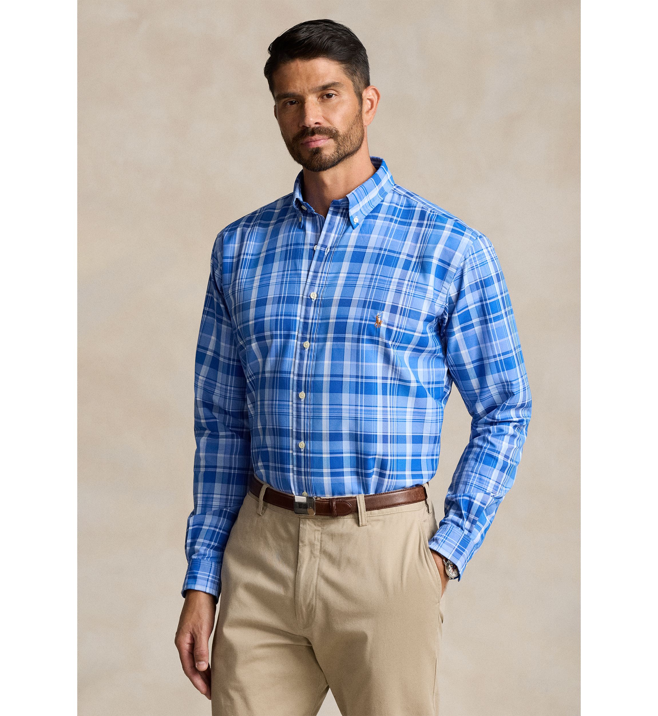 Big & Tall Plaid Performance Shirt