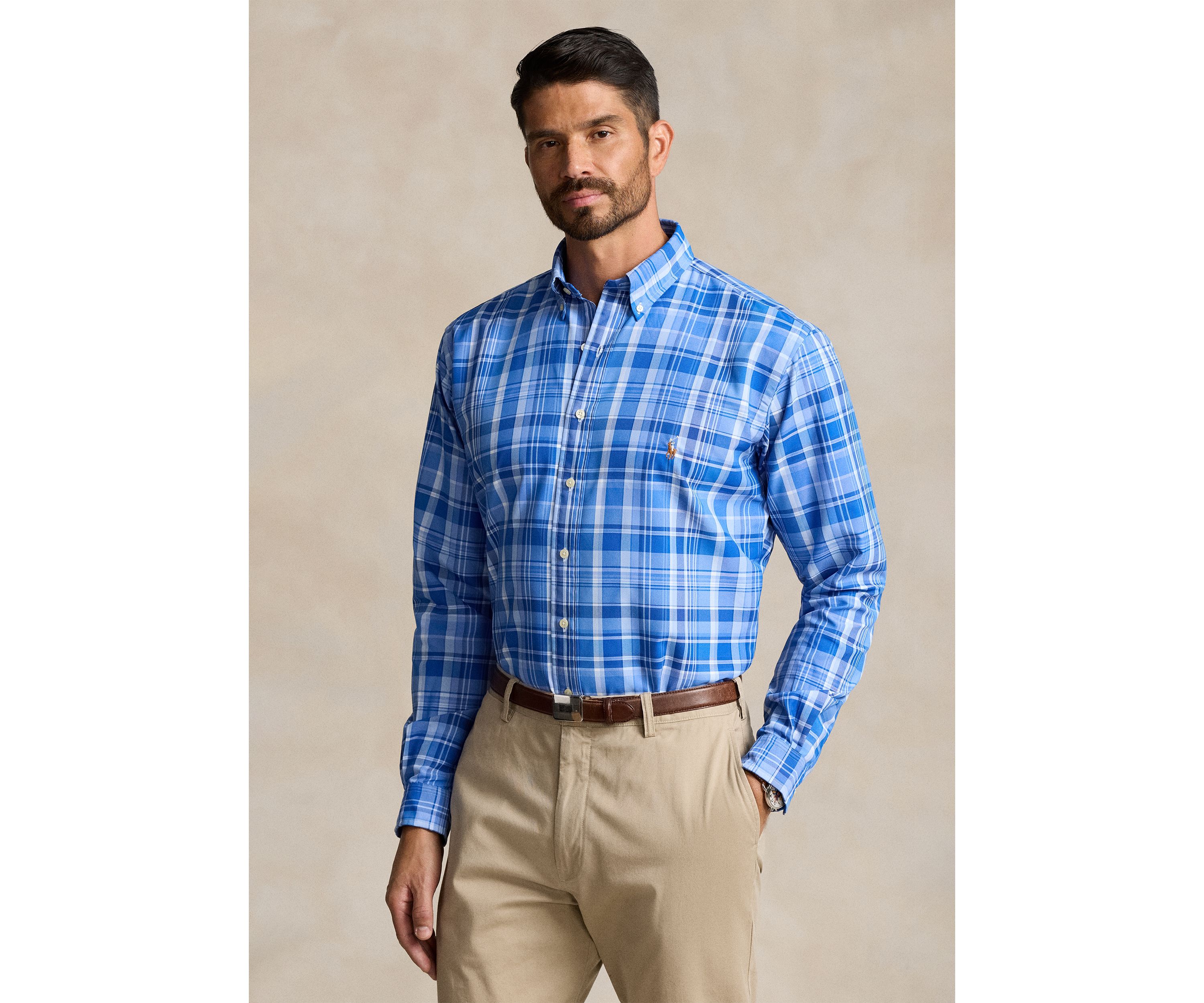 Big & Tall Plaid Performance Shirt