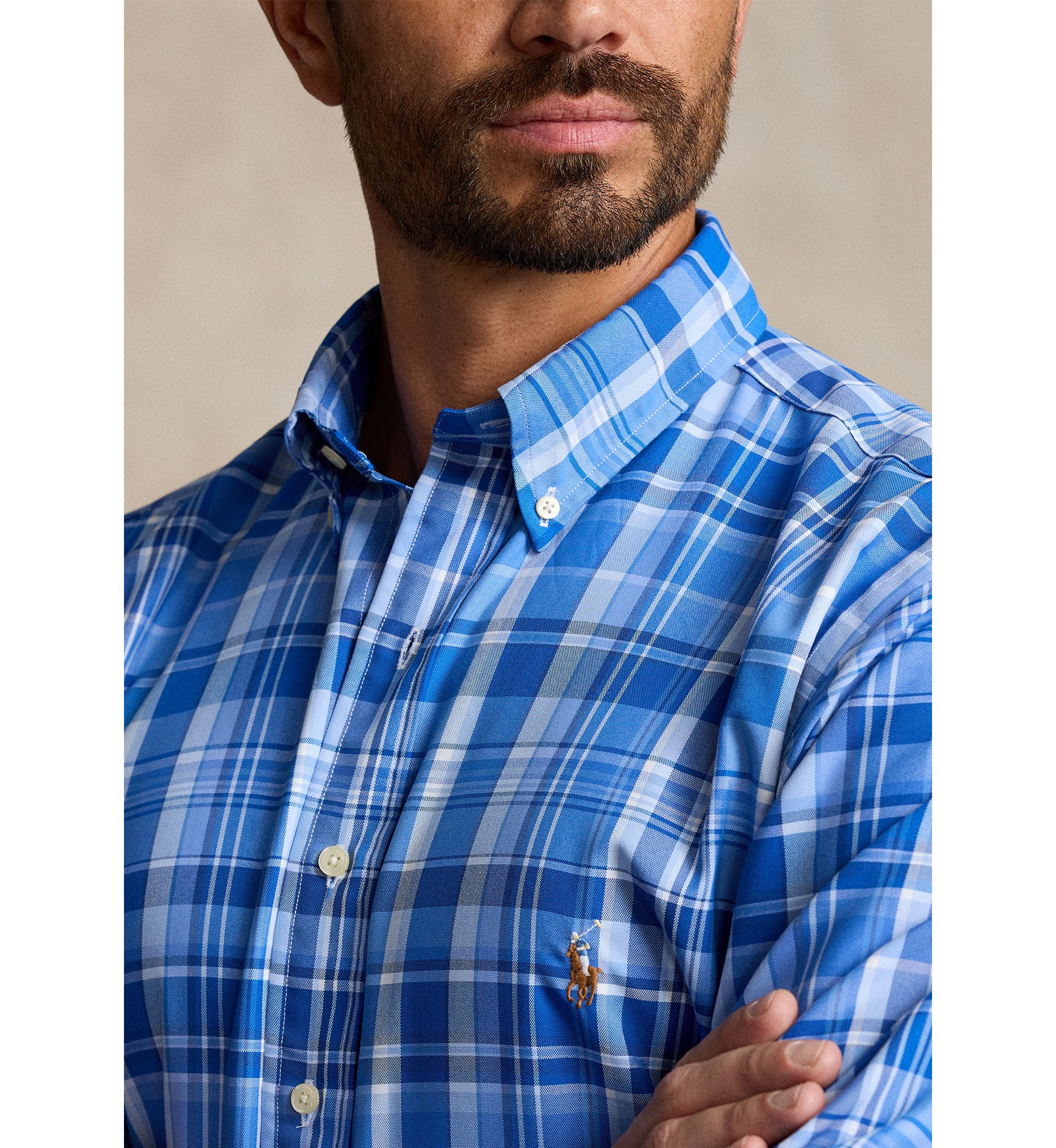 Big & Tall Plaid Performance Shirt