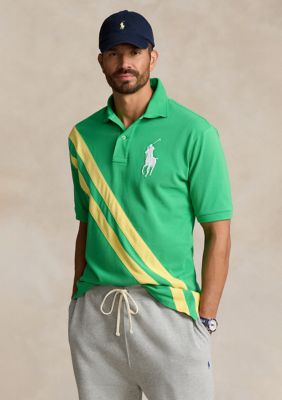 Polo Ralph Lauren Men's Big & Tall Big Pony Mesh Polo Shirt, Green, 2X Big -  0197748275576