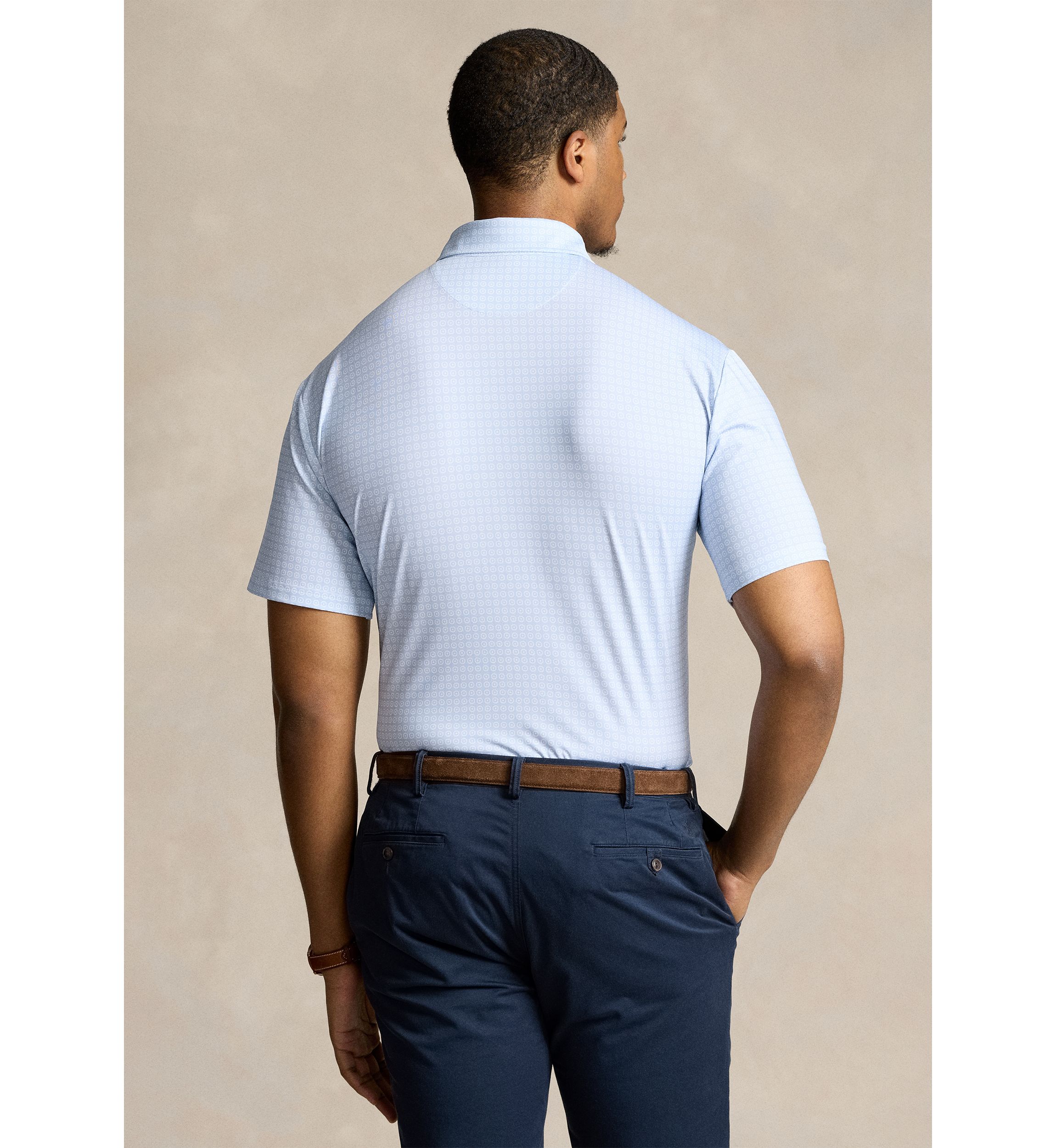 Big & Tall Foulard Printed Performance Polo Shirt