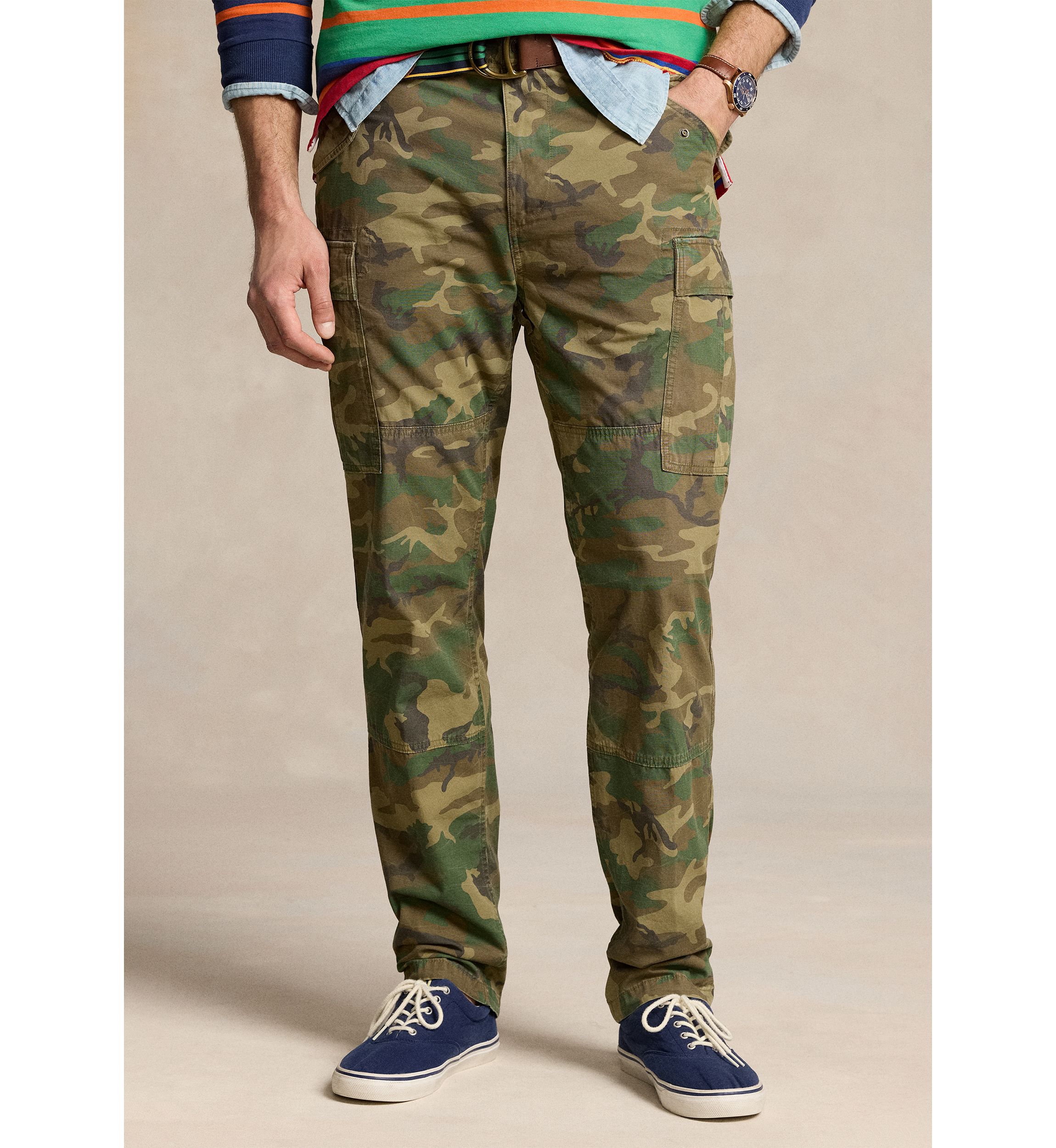 Big & Tall Classic Fit Camo Canvas Cargo Pants