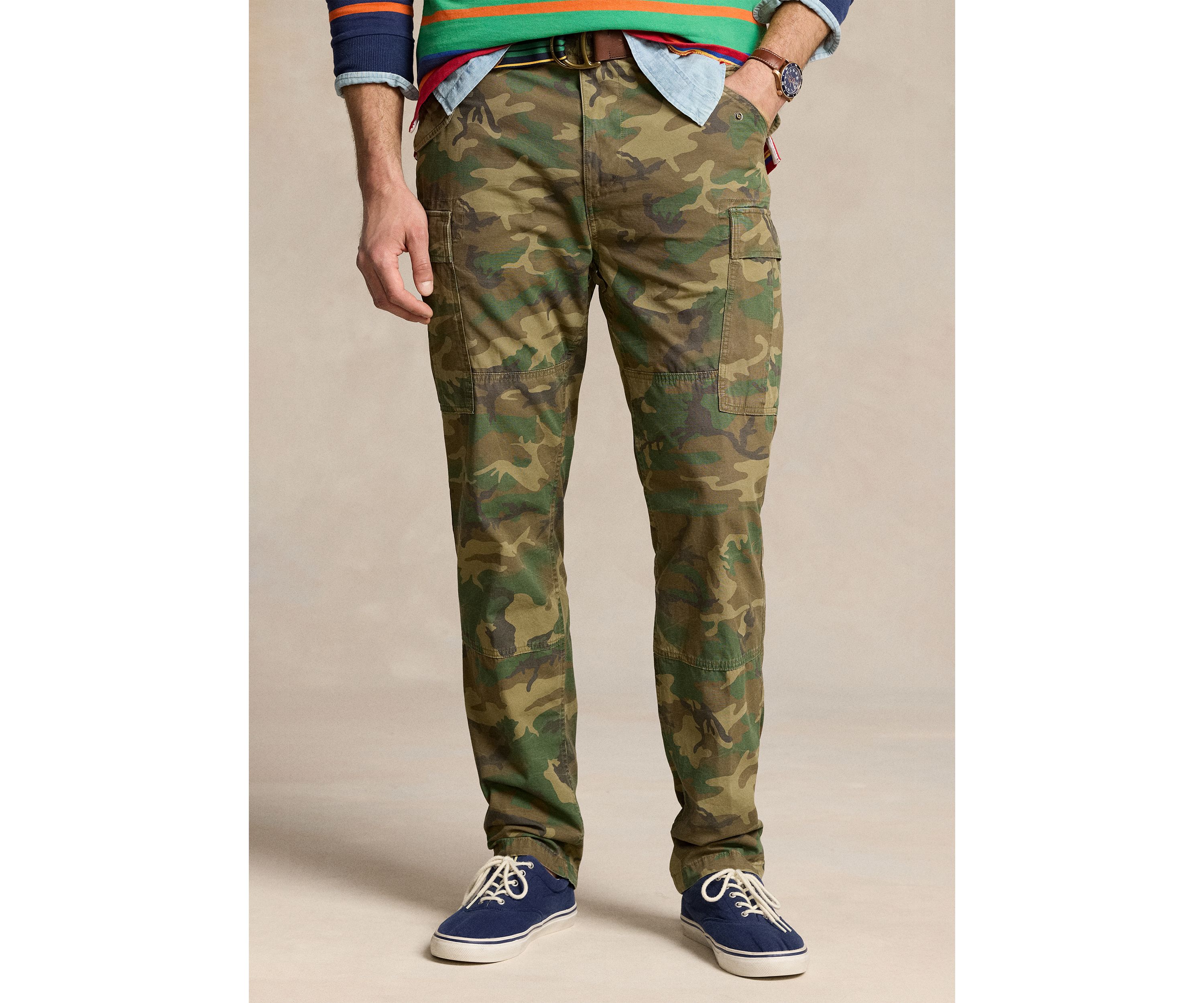 Big & Tall Classic Fit Camo Canvas Cargo Pants