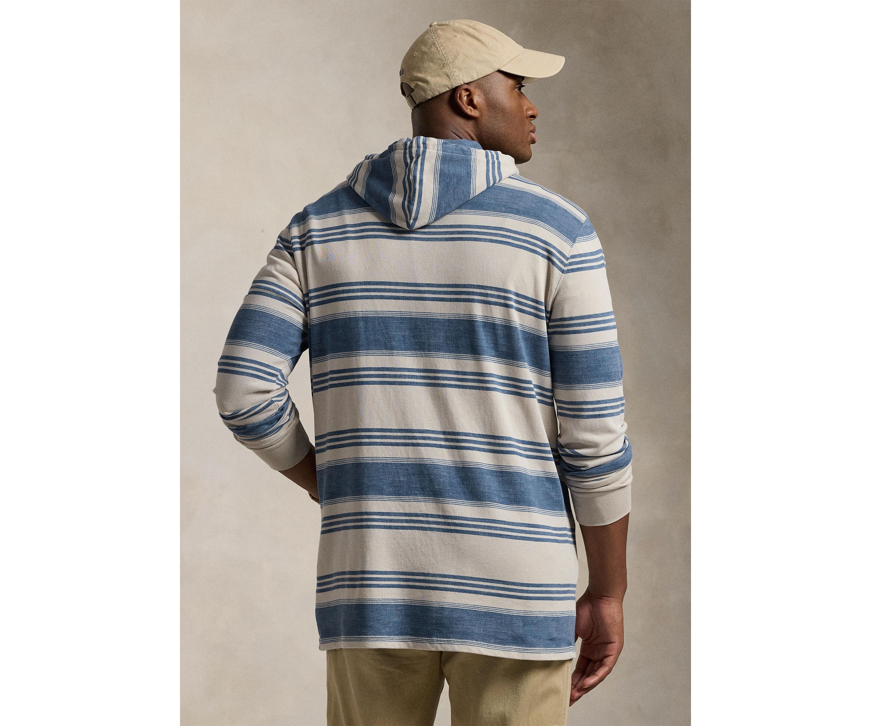 Big & Tall Striped Spa Terry Hoodie