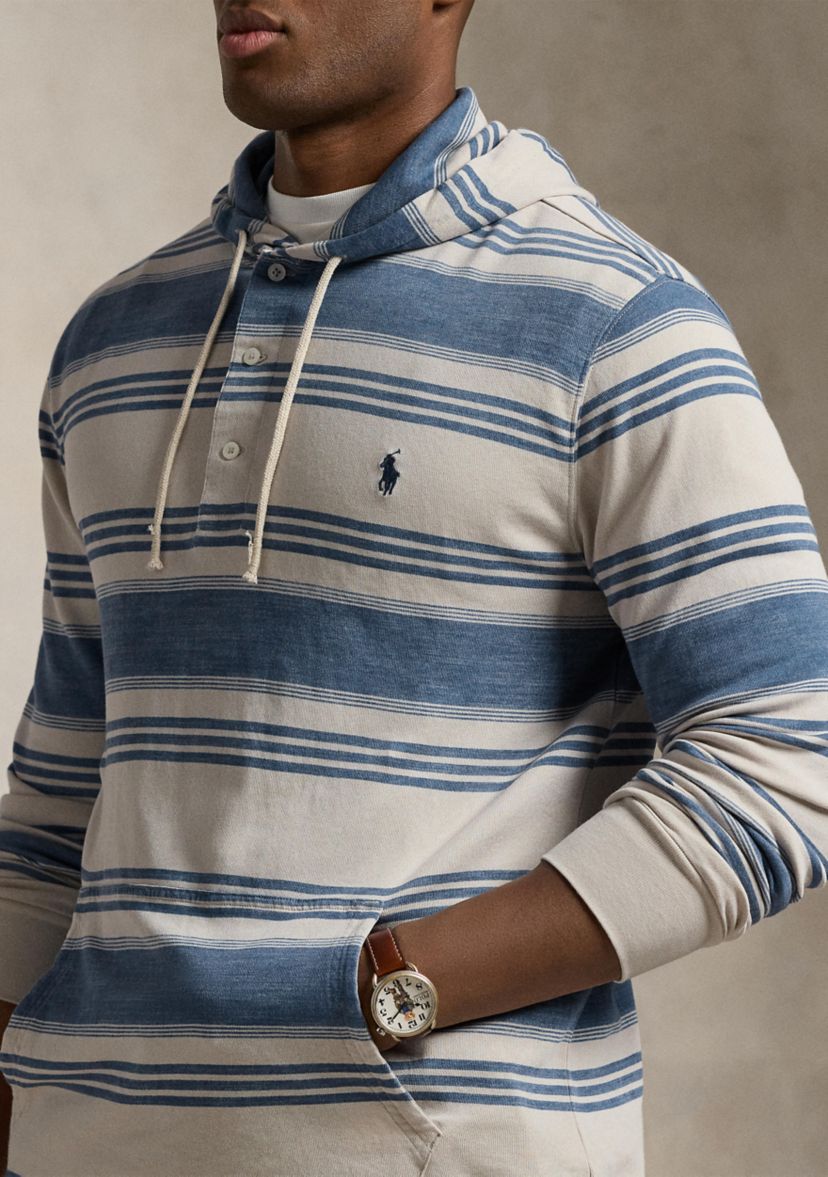 Big & Tall Striped Spa Terry Hoodie