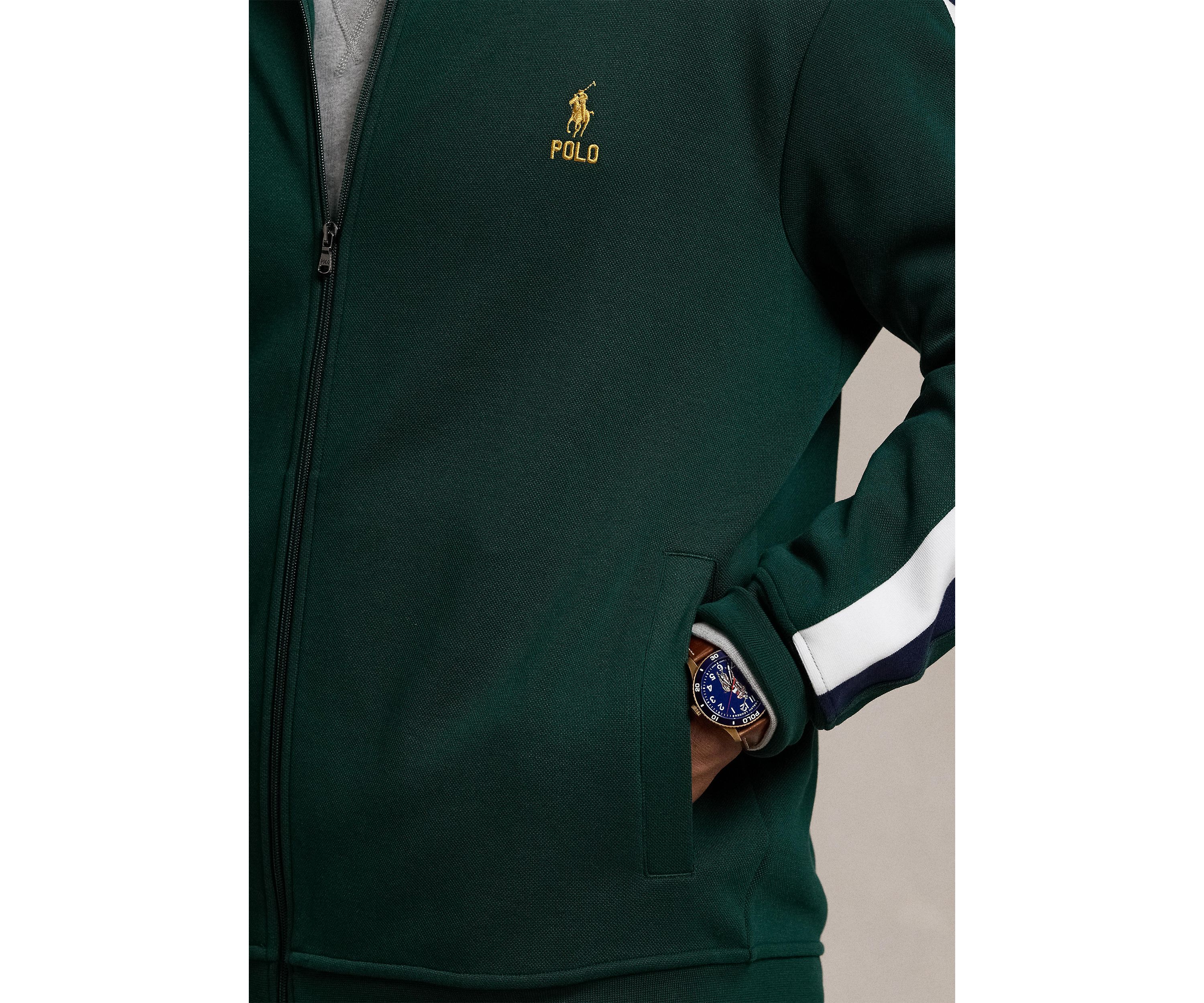 Big & Tall Double Knit Mesh Track Jacket
