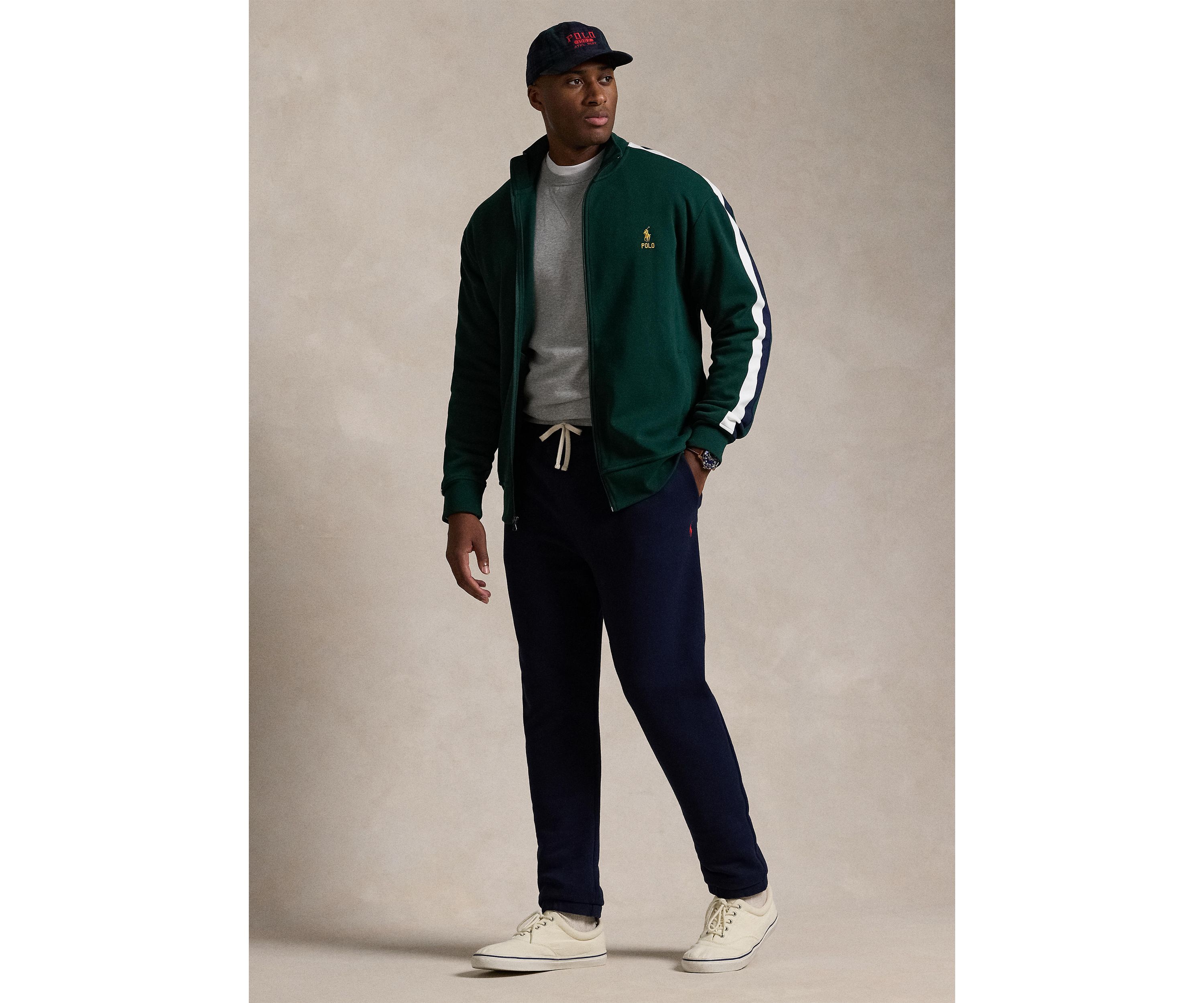 Big & Tall Double Knit Mesh Track Jacket