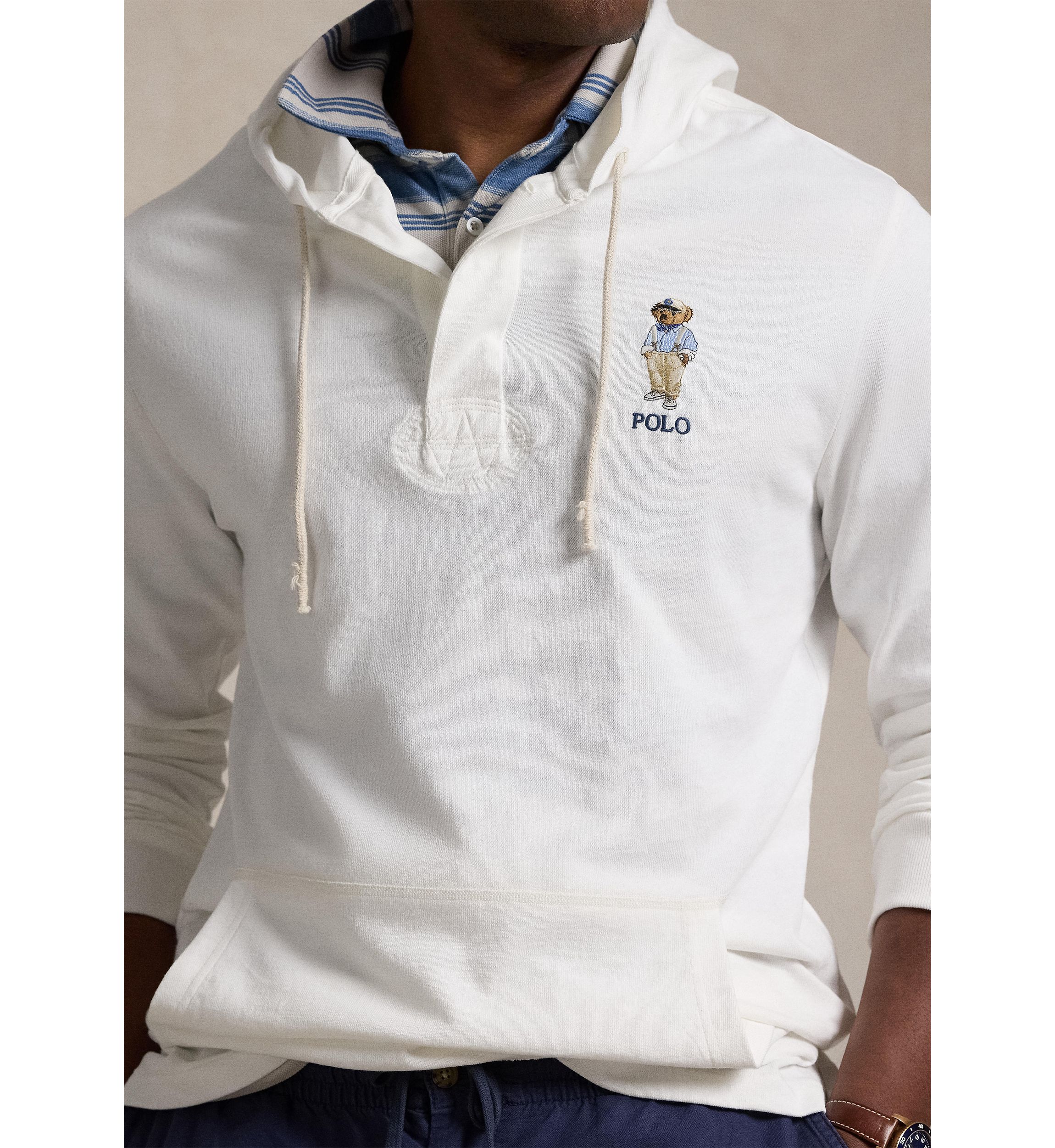 Big & Tall Polo Bear Jersey Rugby Hoodie
