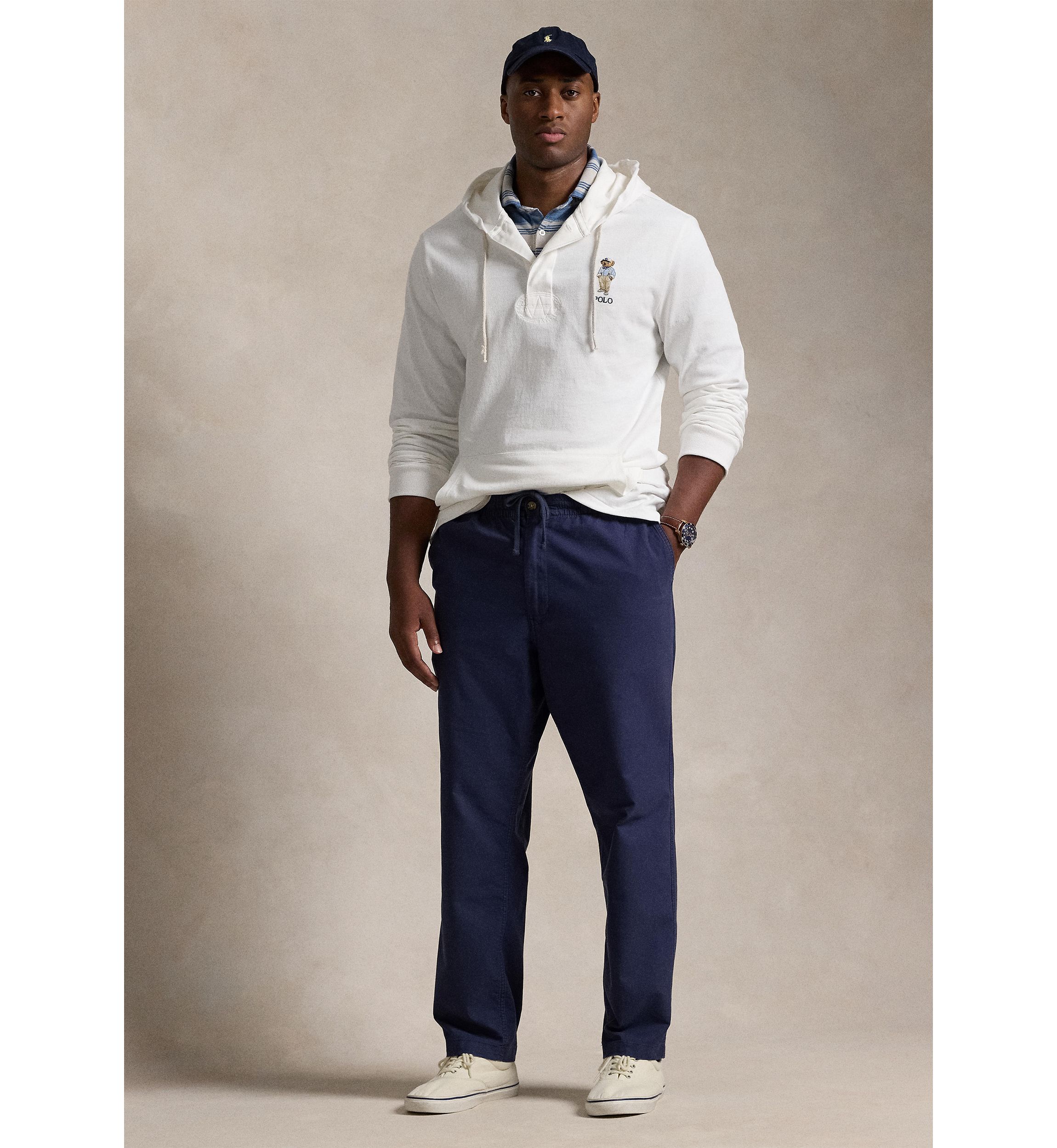 Big & Tall Polo Bear Jersey Rugby Hoodie