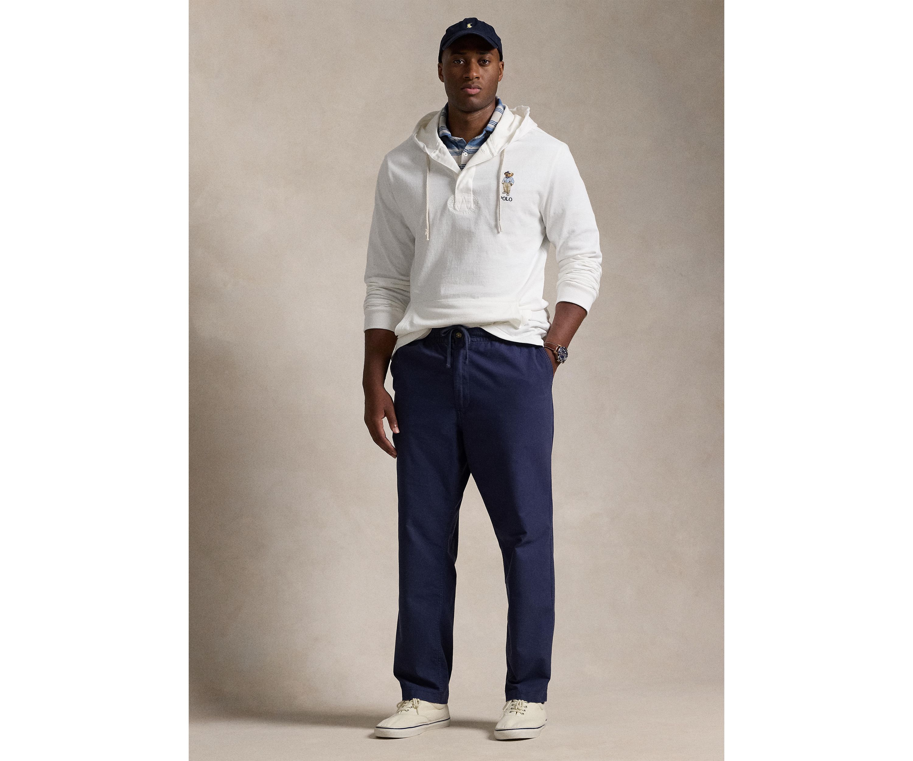 Big & Tall Polo Bear Jersey Rugby Hoodie