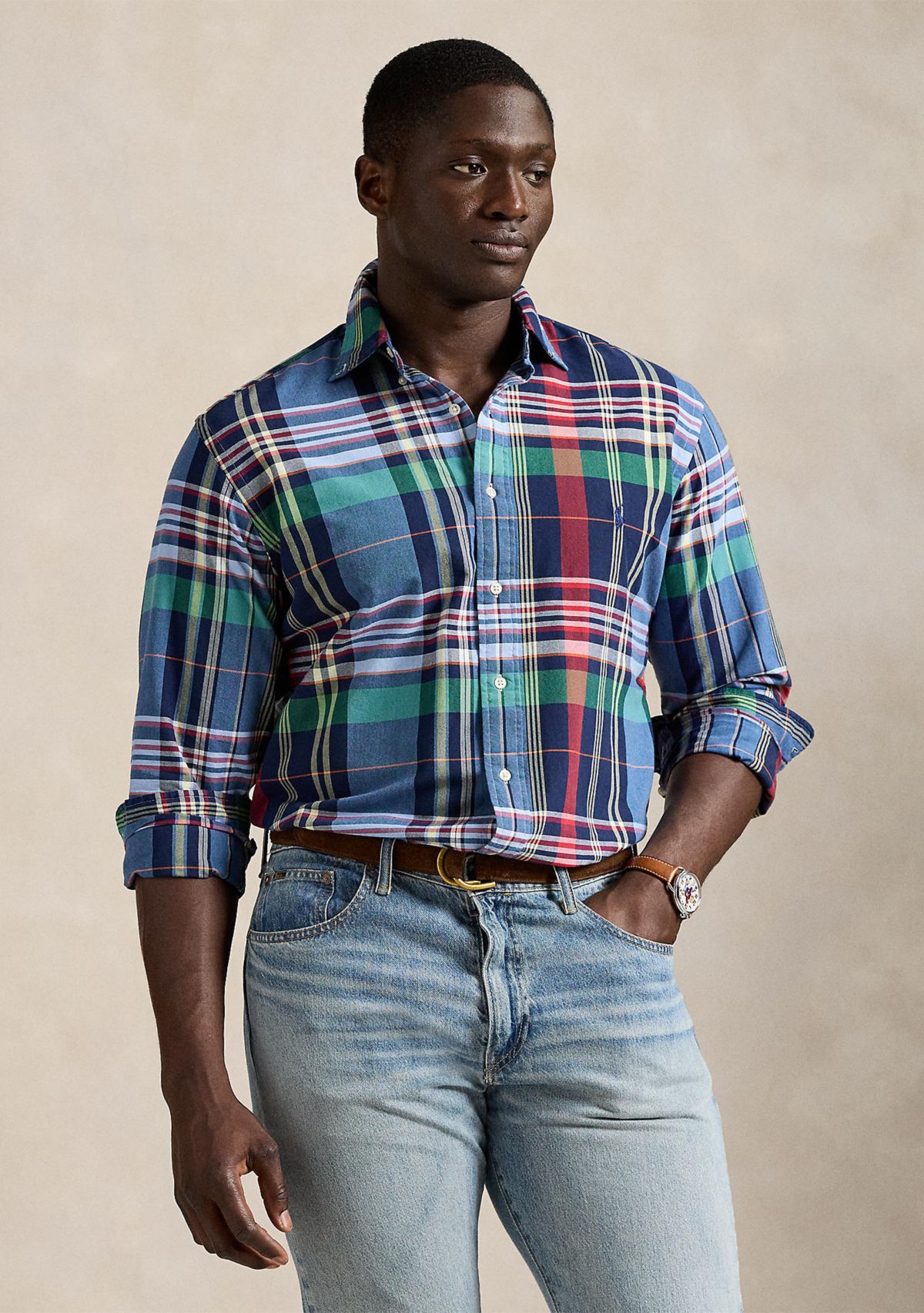 Big & Tall Plaid Oxford Shirt