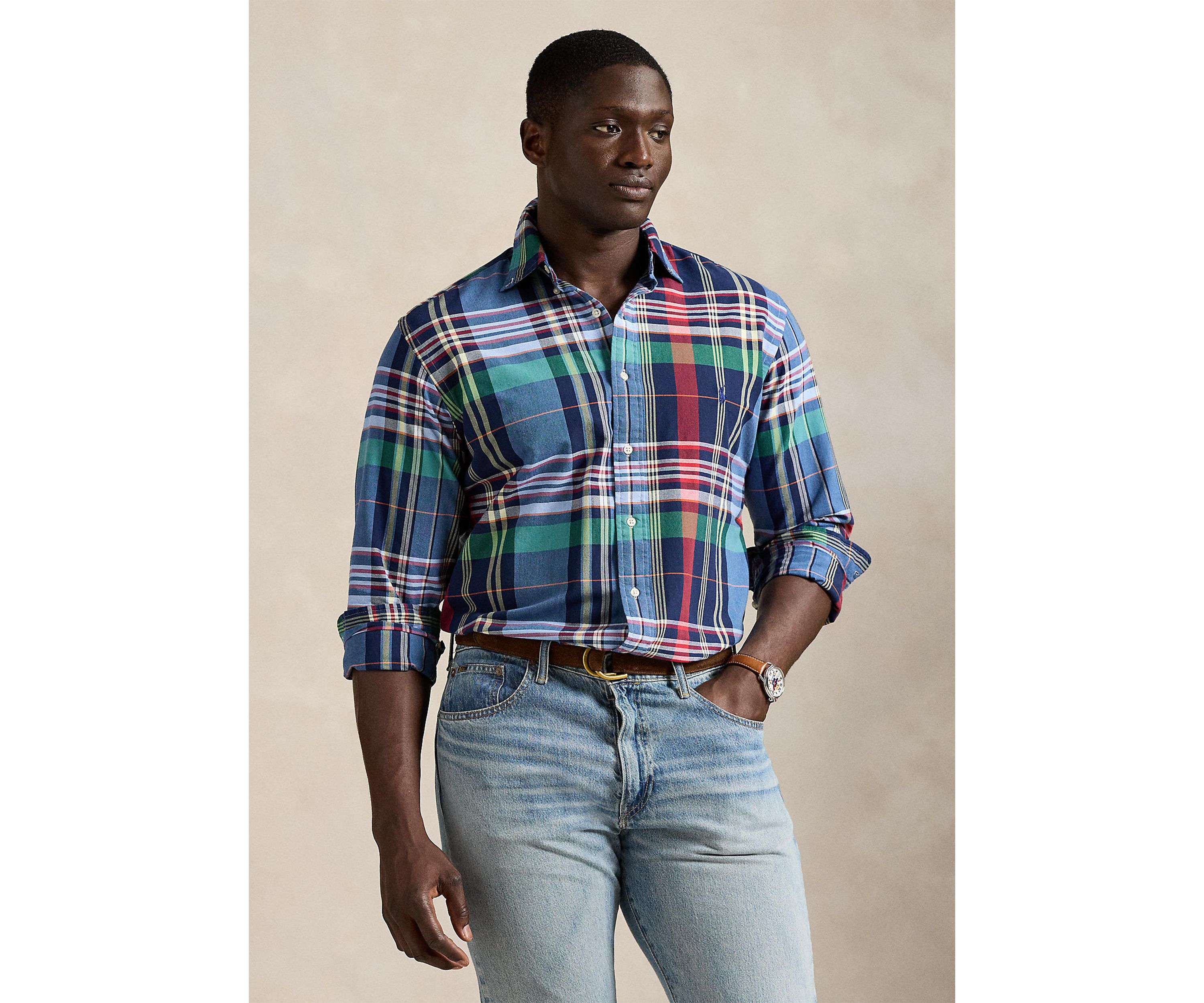 Big & Tall Plaid Oxford Shirt