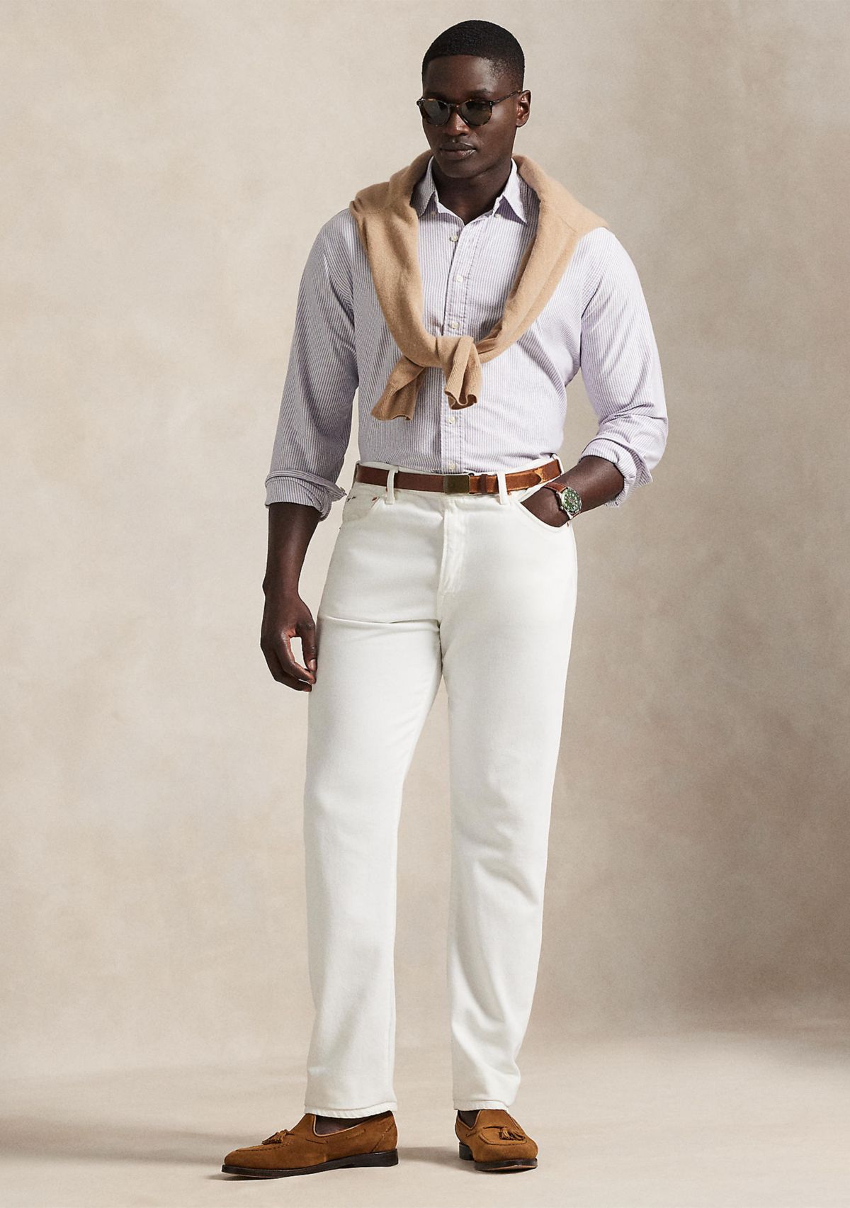 Big & Tall Striped Oxford Shirt