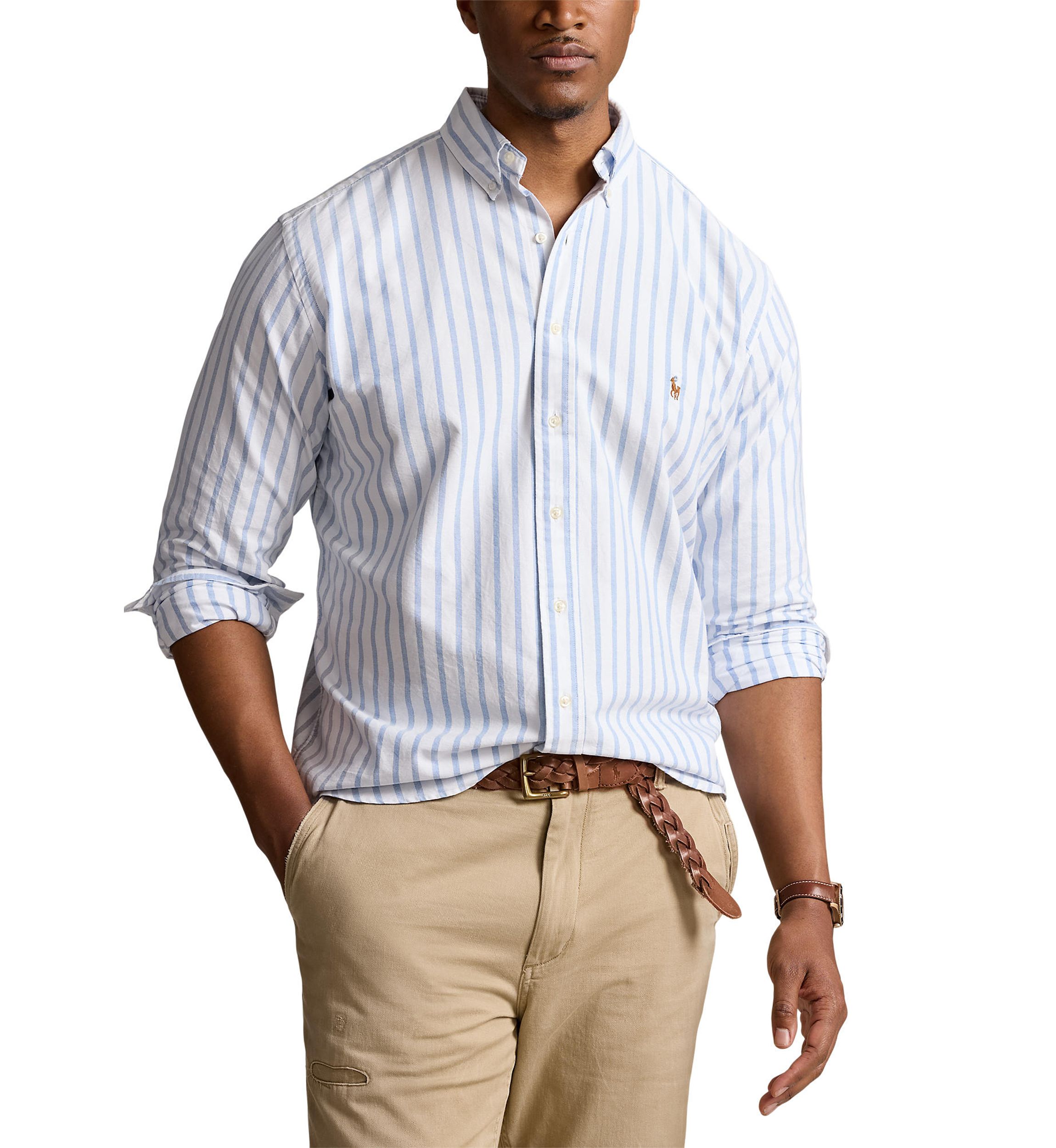 Big & Tall Striped Oxford Shirt