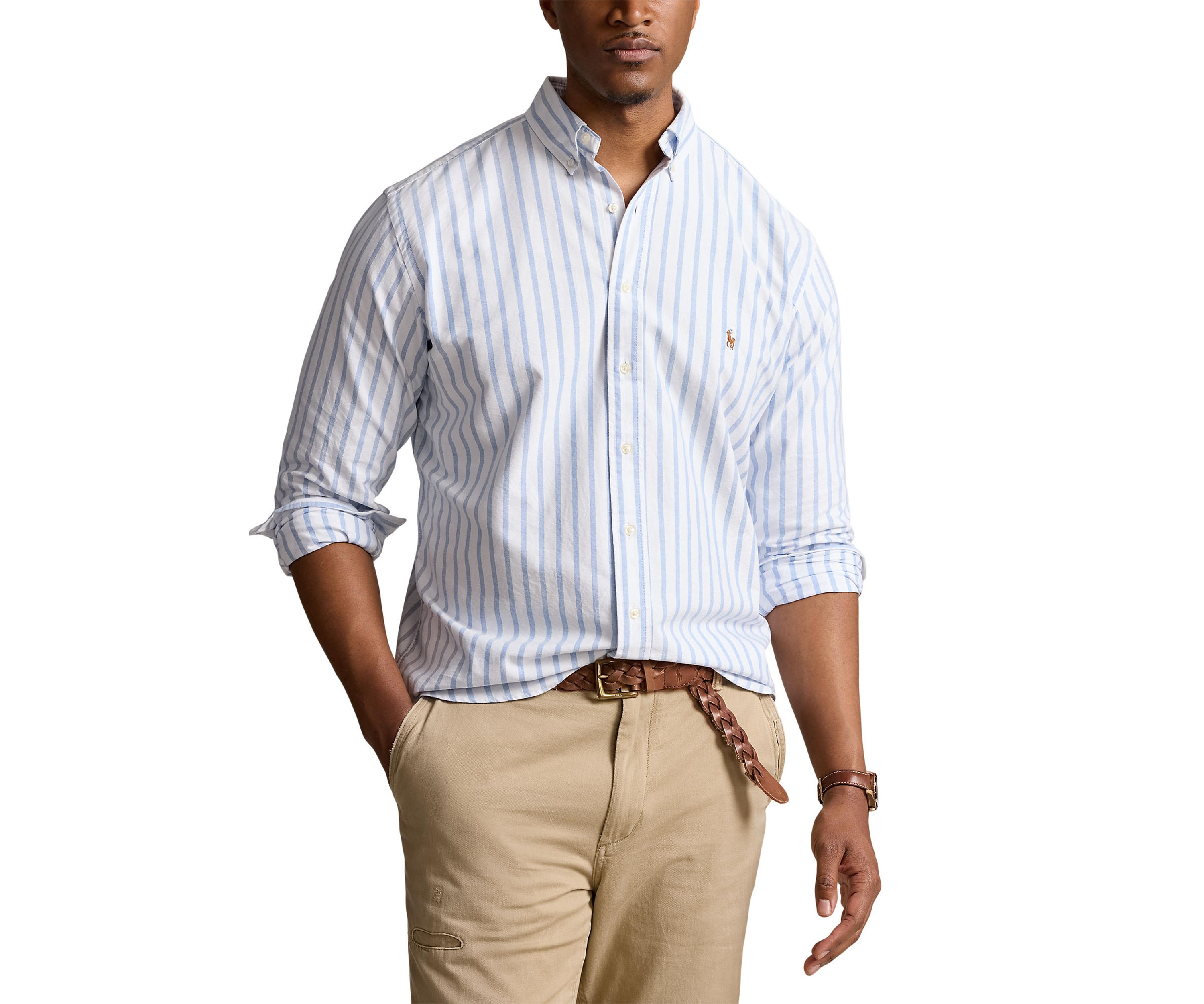 Big & Tall Striped Oxford Shirt