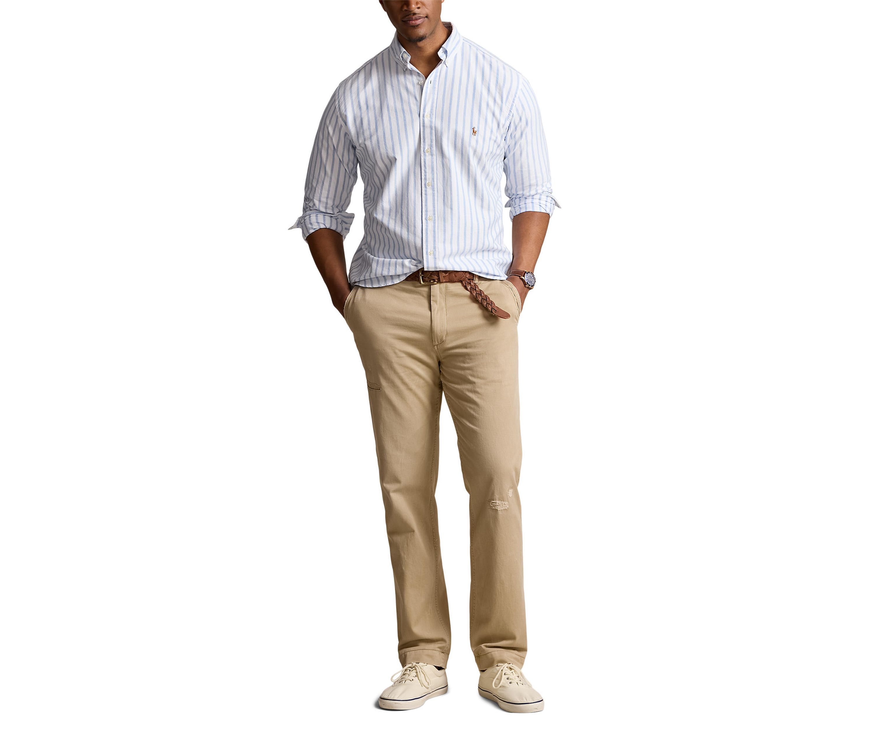 Big & Tall Striped Oxford Shirt