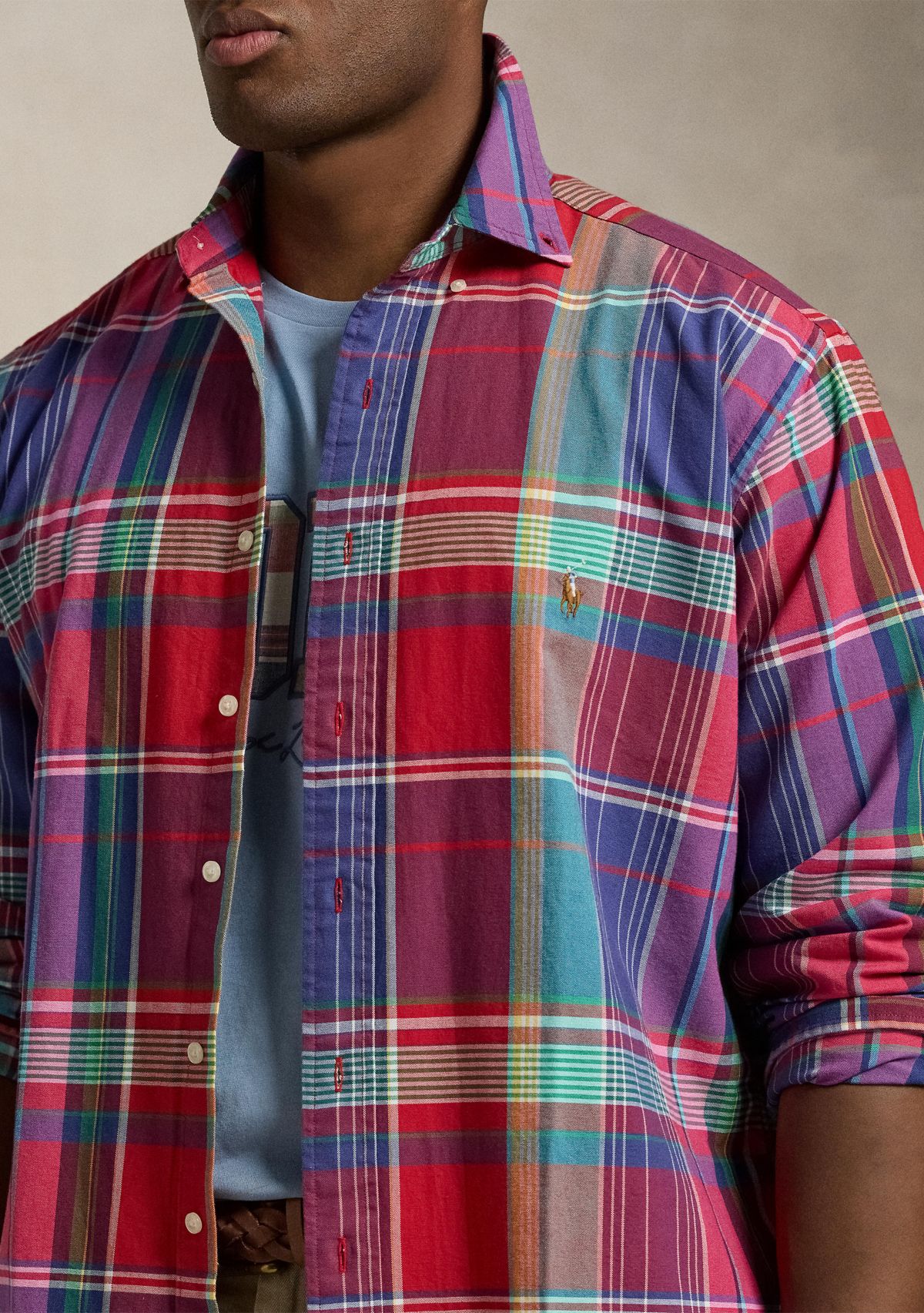 Big & Tall Striped Oxford Shirt