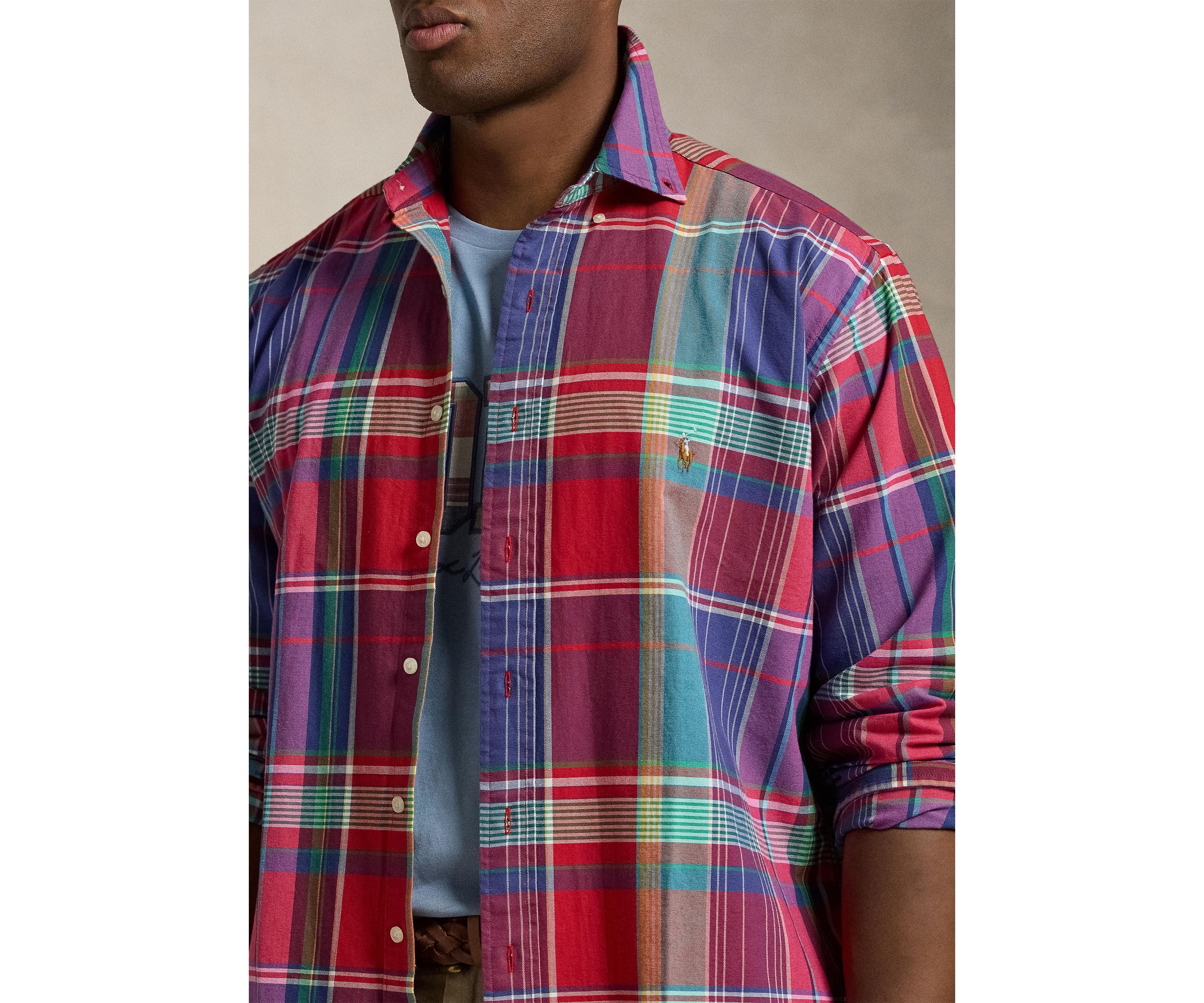 Big & Tall Striped Oxford Shirt